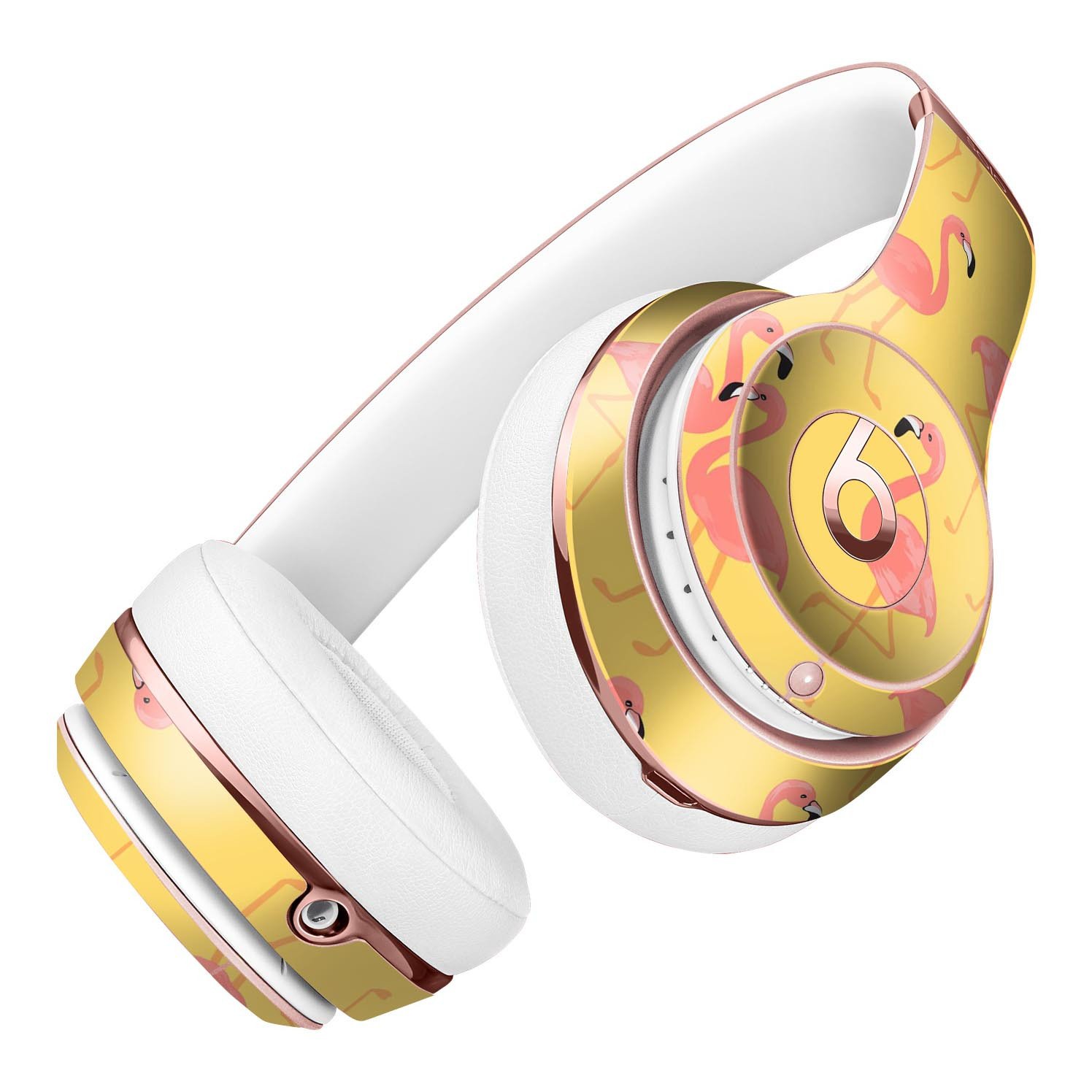 Tropical Flamingo Full-Body Skin Kit for Beats by Dre Solo 3, showcasing vibrant colors and a sleek design.