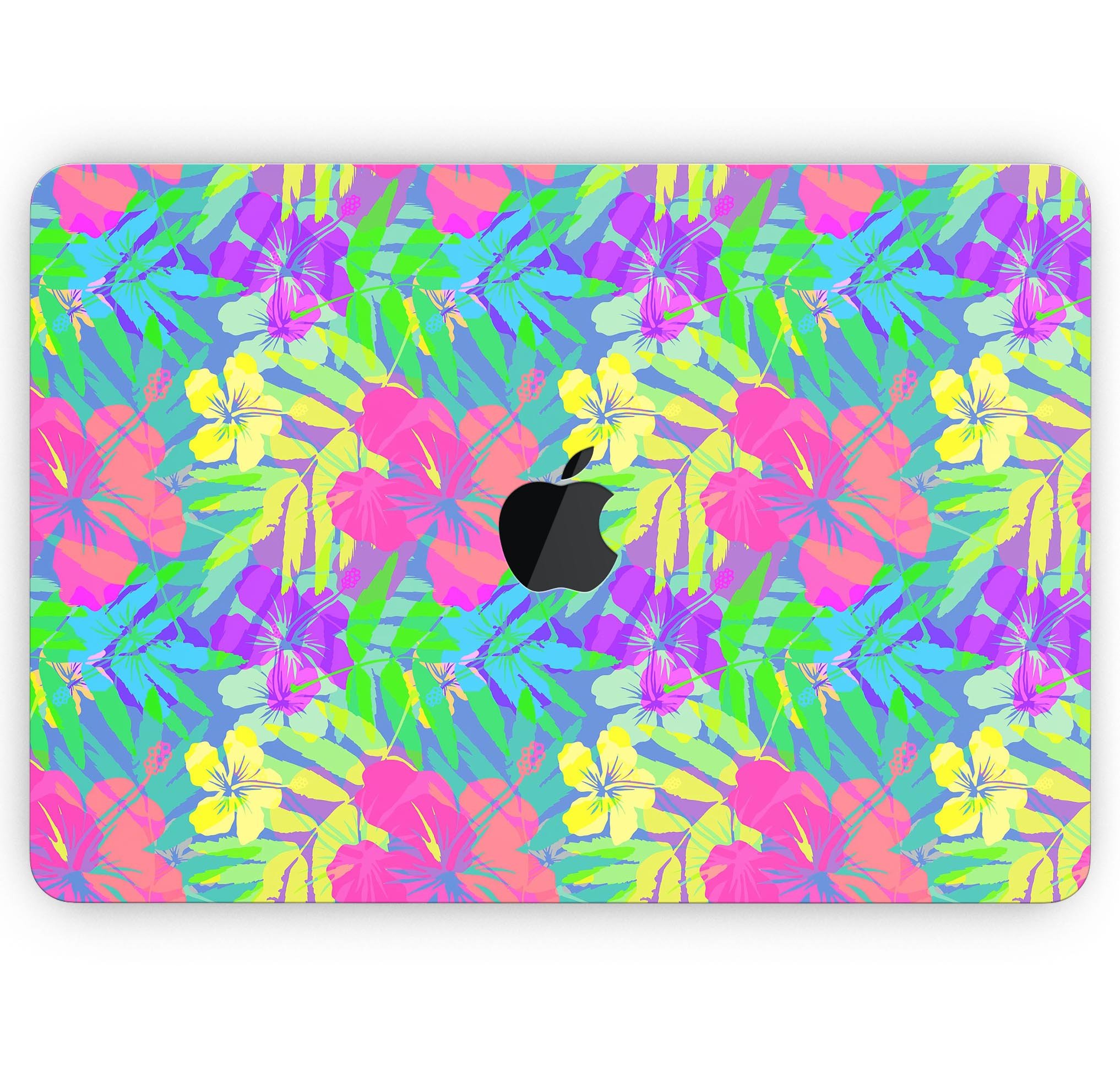 Tropical Fluorescent v1 skin decal wrap kit for Apple MacBook, showcasing vibrant colors and a sleek design.