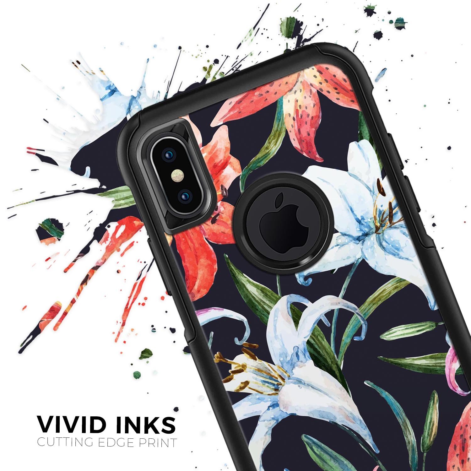 Tropical Summer Floral v3 Skin Kit for iPhone OtterBox Cases featuring vibrant floral design and premium materials.