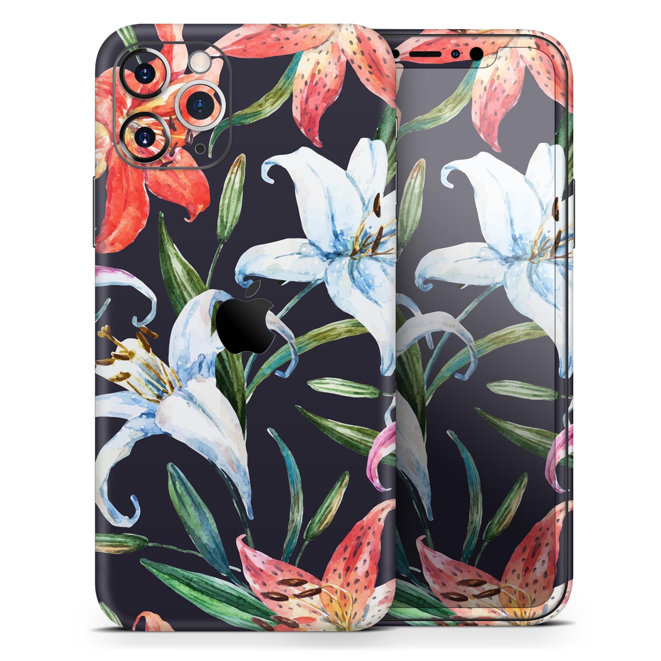 Tropical Summer Floral skin for Apple iPhone, showcasing vibrant floral patterns on a sleek vinyl surface.