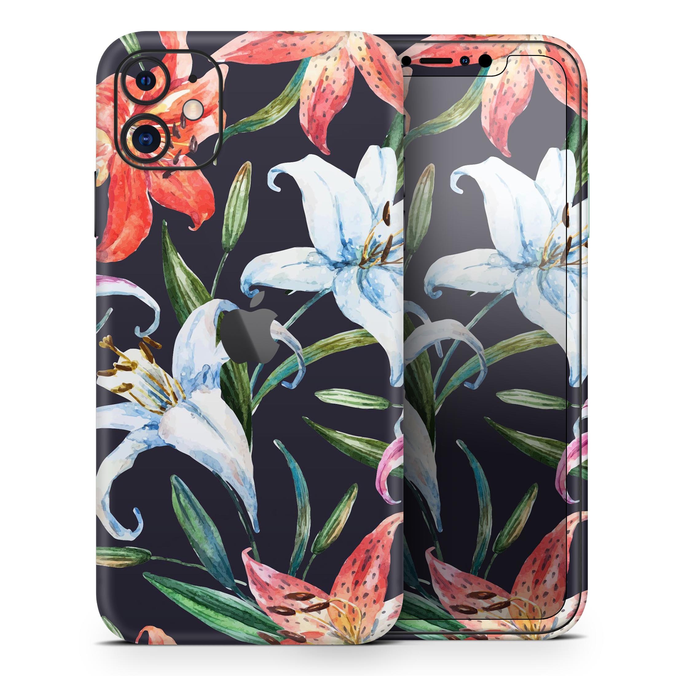 Tropical Summer Floral skin for Apple iPhone, showcasing vibrant floral patterns on a sleek vinyl surface.