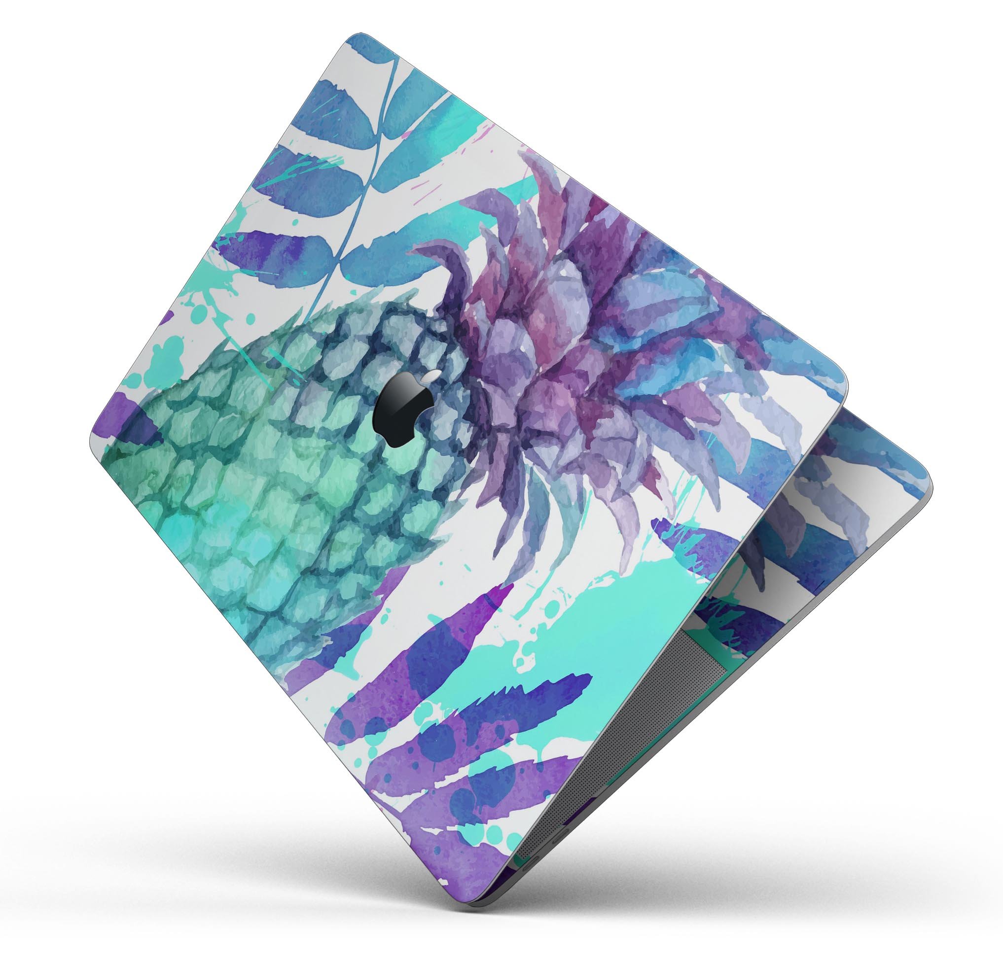 Tropical Summer Pineapple Skin Decal Wrap Kit for MacBook, showcasing vibrant colors and a stylish design.