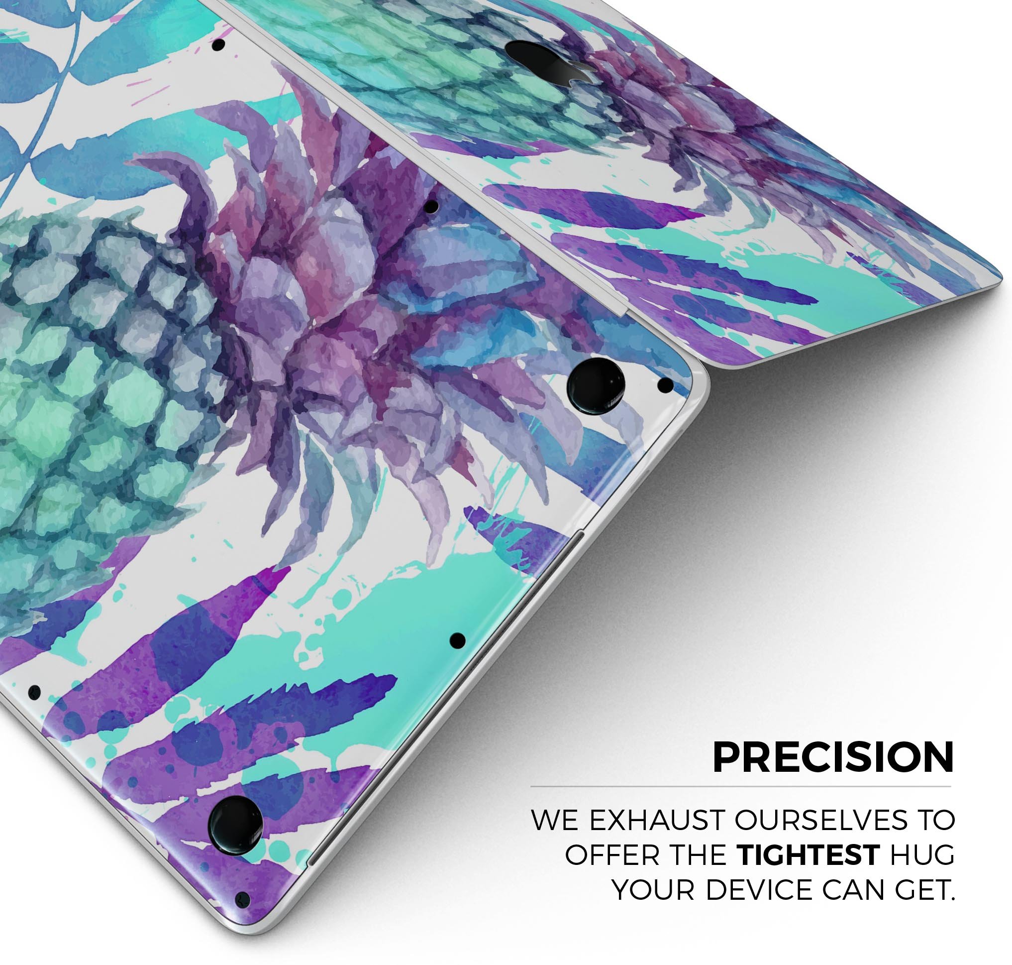 Tropical Summer Pineapple Skin Decal Wrap Kit for MacBook, showcasing vibrant colors and a stylish design.