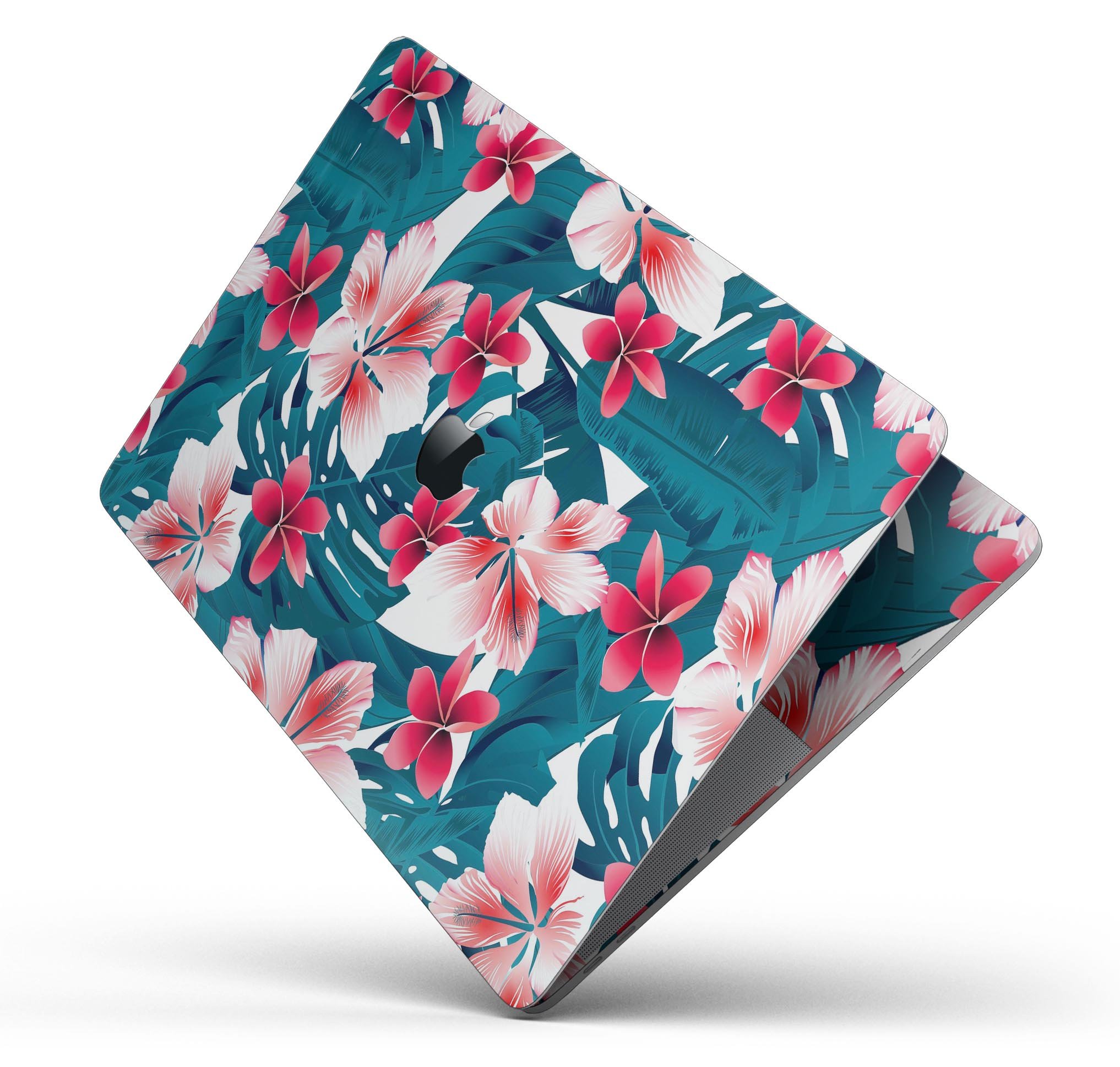 Tropical Summer Vivid Floral Skin Decal Wrap Kit for MacBook, showcasing vibrant floral design and premium vinyl material.