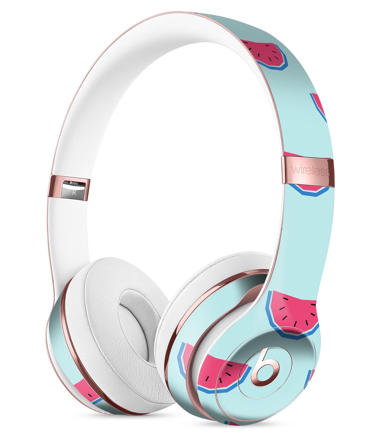 Tropical Summer WaterMelins v1 Full-Body Skin Kit for Beats by Dre Solo 3 Wireless Headphones, showcasing vibrant tropical design.