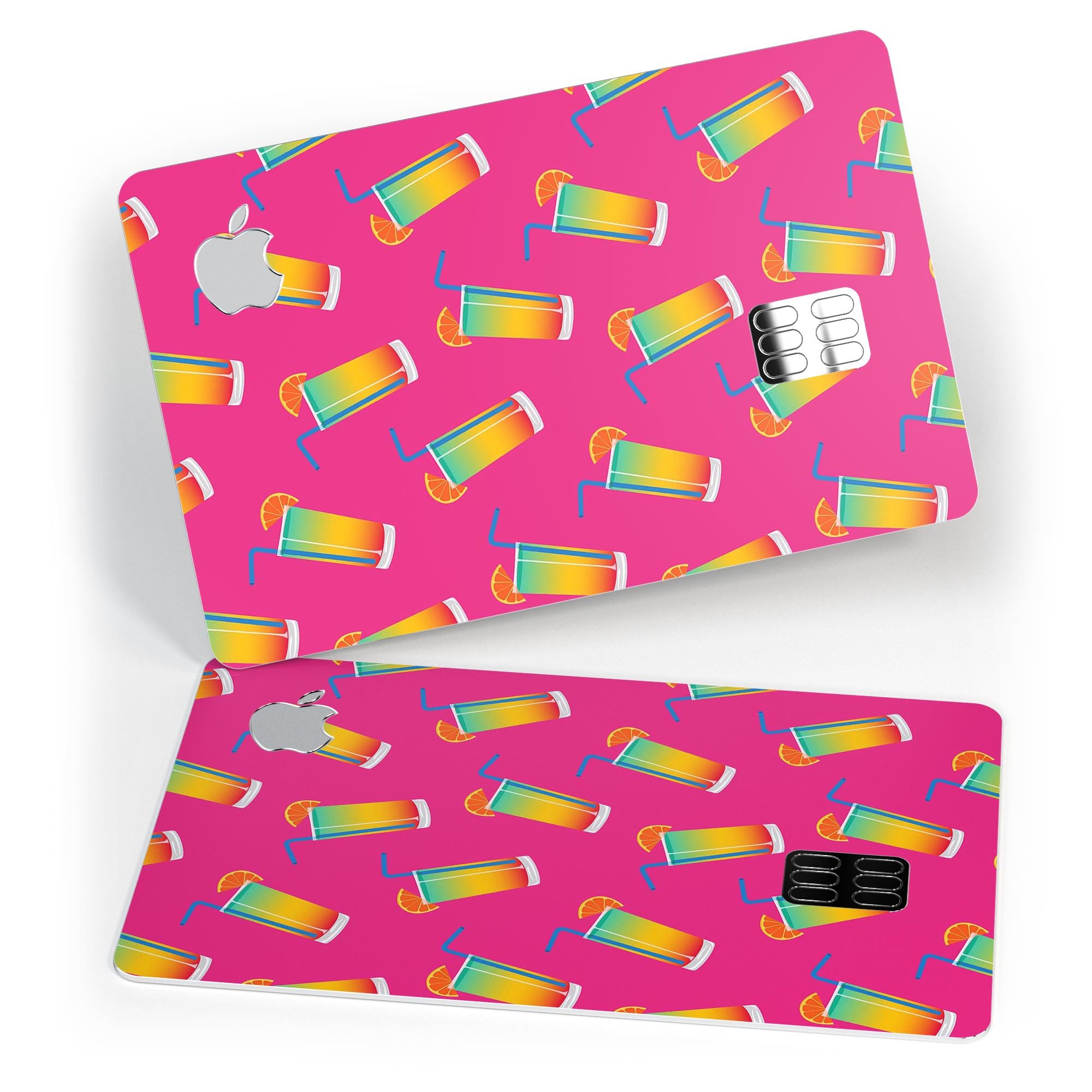 Tropical Twist Drinks v16 decal skin for Apple Card, showcasing vibrant design and premium vinyl material.