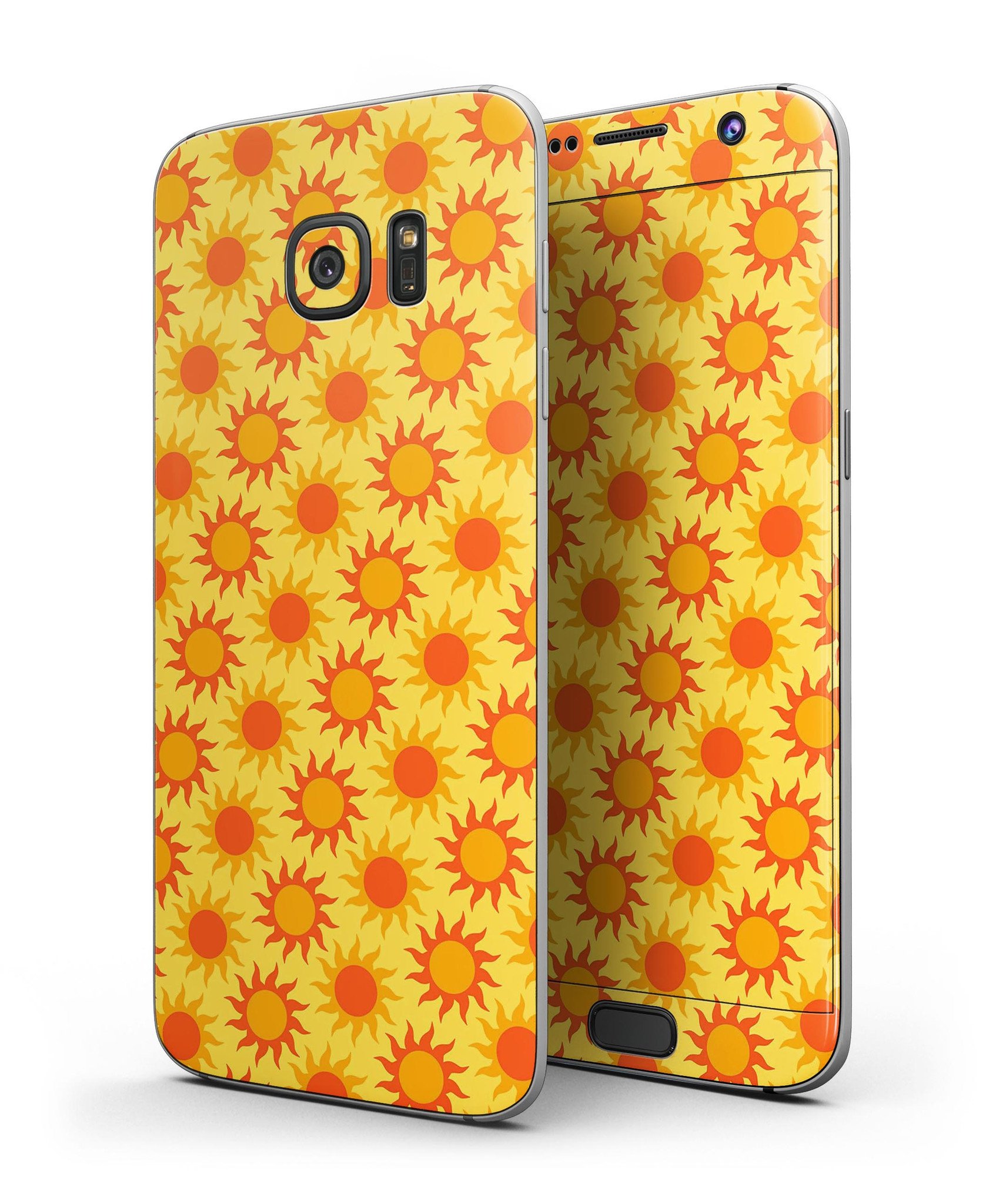 Tropical Twist v4 Full Body Skin-Kit for Samsung Galaxy S7 and S7 Edge, showcasing vibrant design and premium vinyl material.