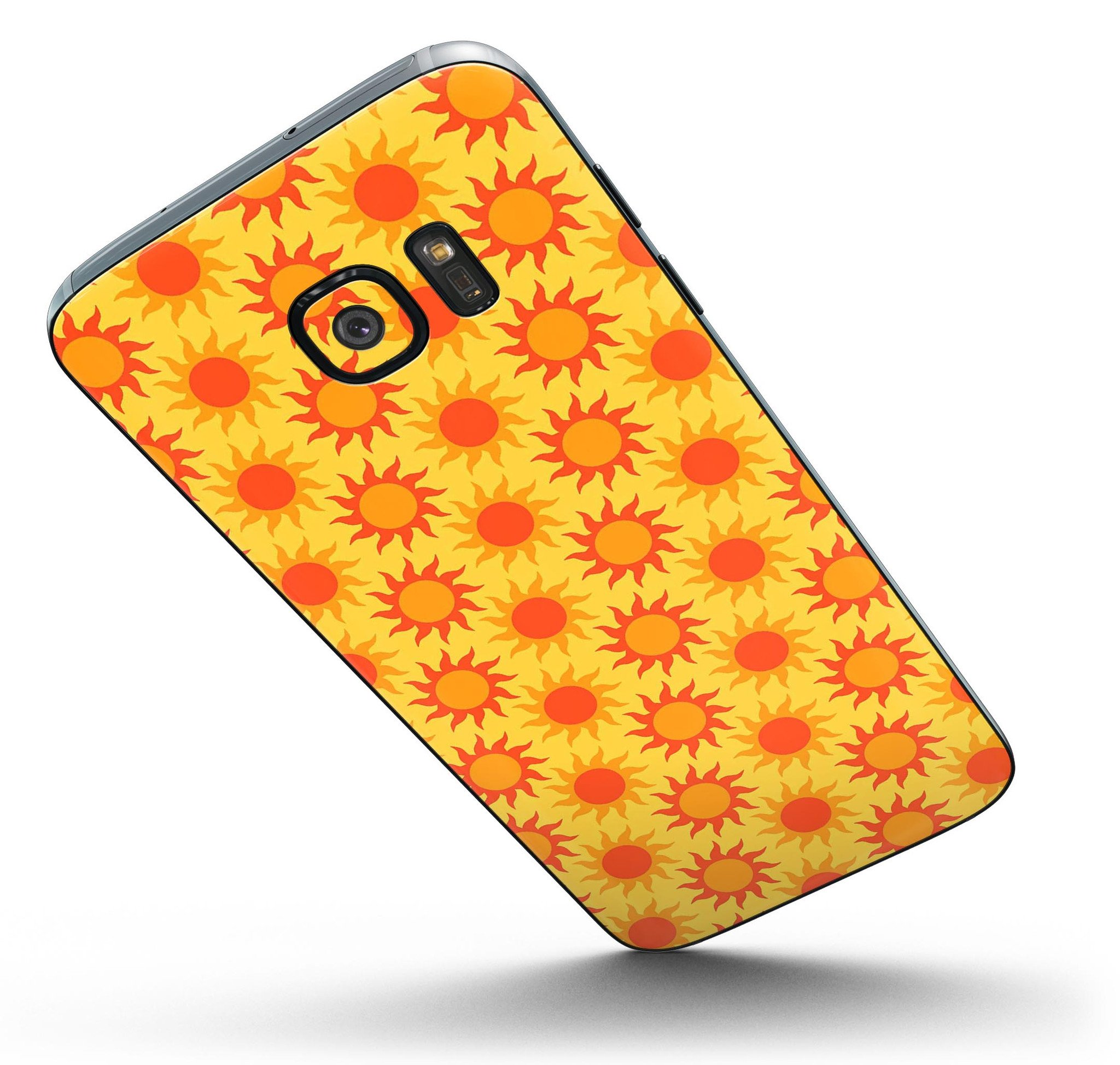 Tropical Twist v4 Full Body Skin-Kit for Samsung Galaxy S7 and S7 Edge, showcasing vibrant design and premium vinyl material.