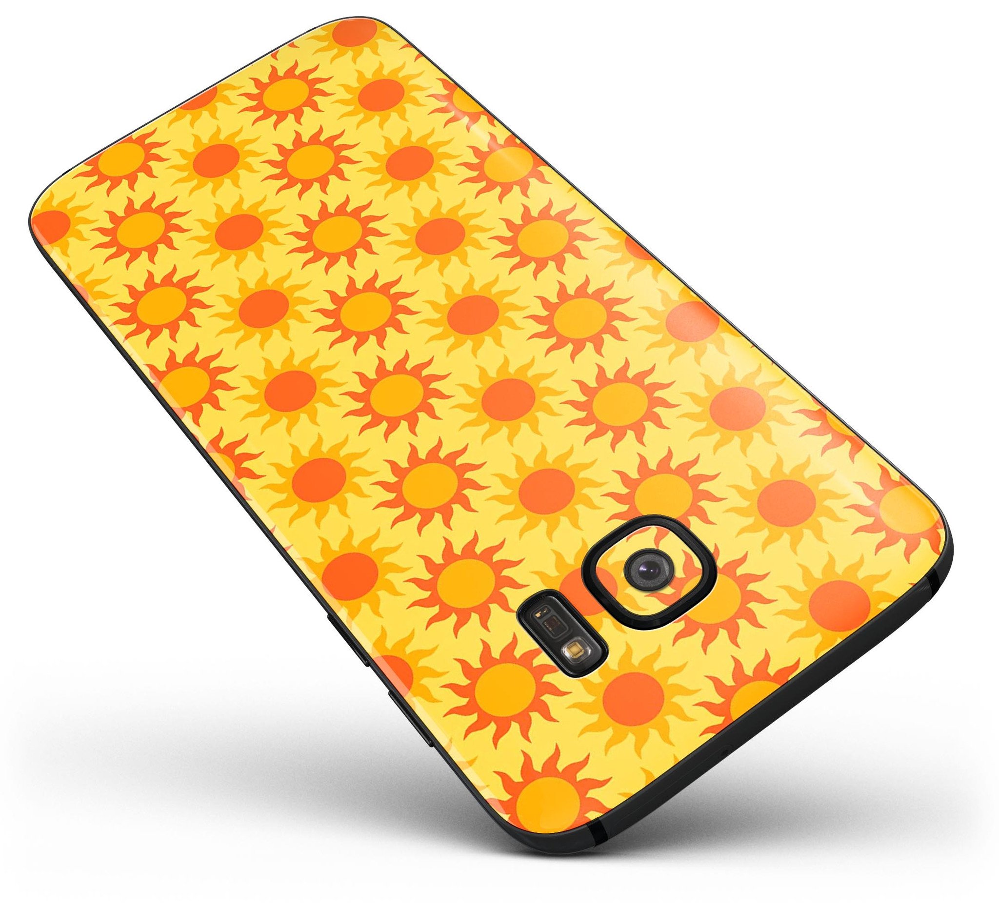 Tropical Twist v4 Full Body Skin-Kit for Samsung Galaxy S7 and S7 Edge, showcasing vibrant design and premium vinyl material.