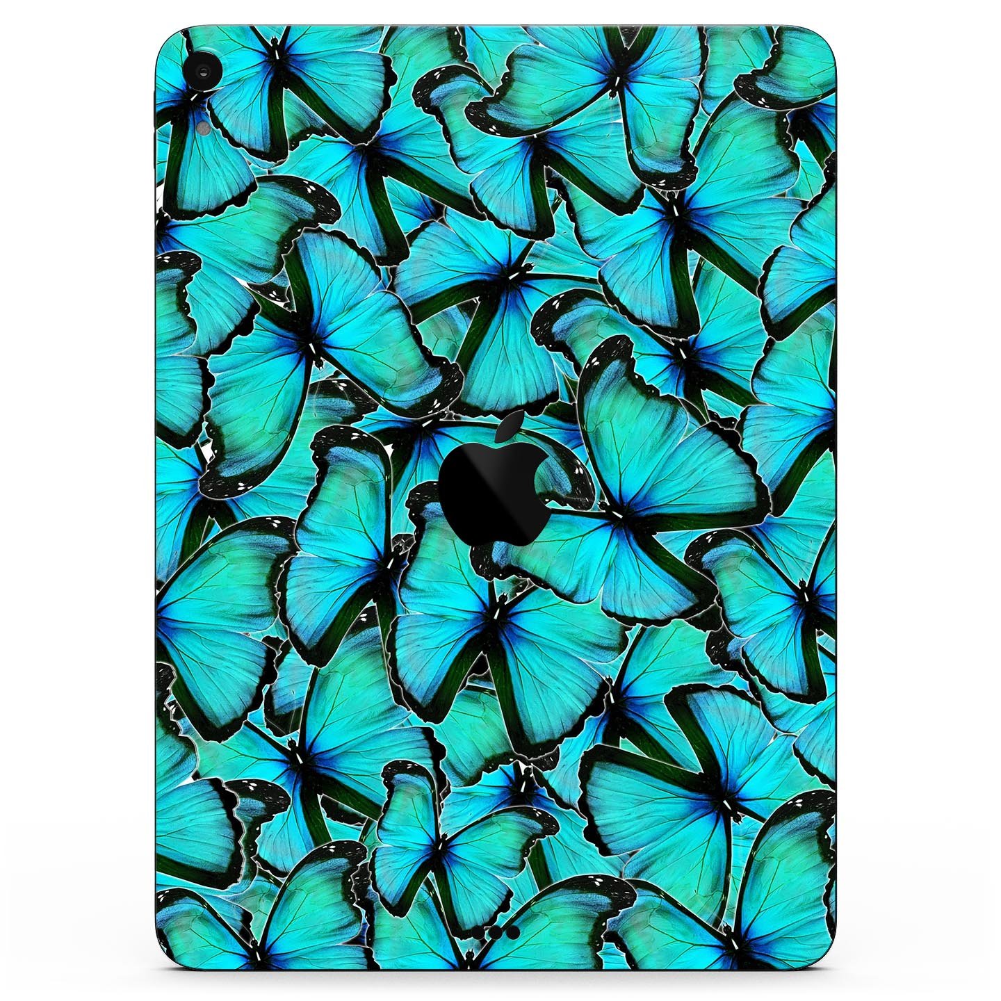 Turquoise Butterfly Bundle skin decal for Apple iPad, showcasing vibrant butterfly design and premium finish.