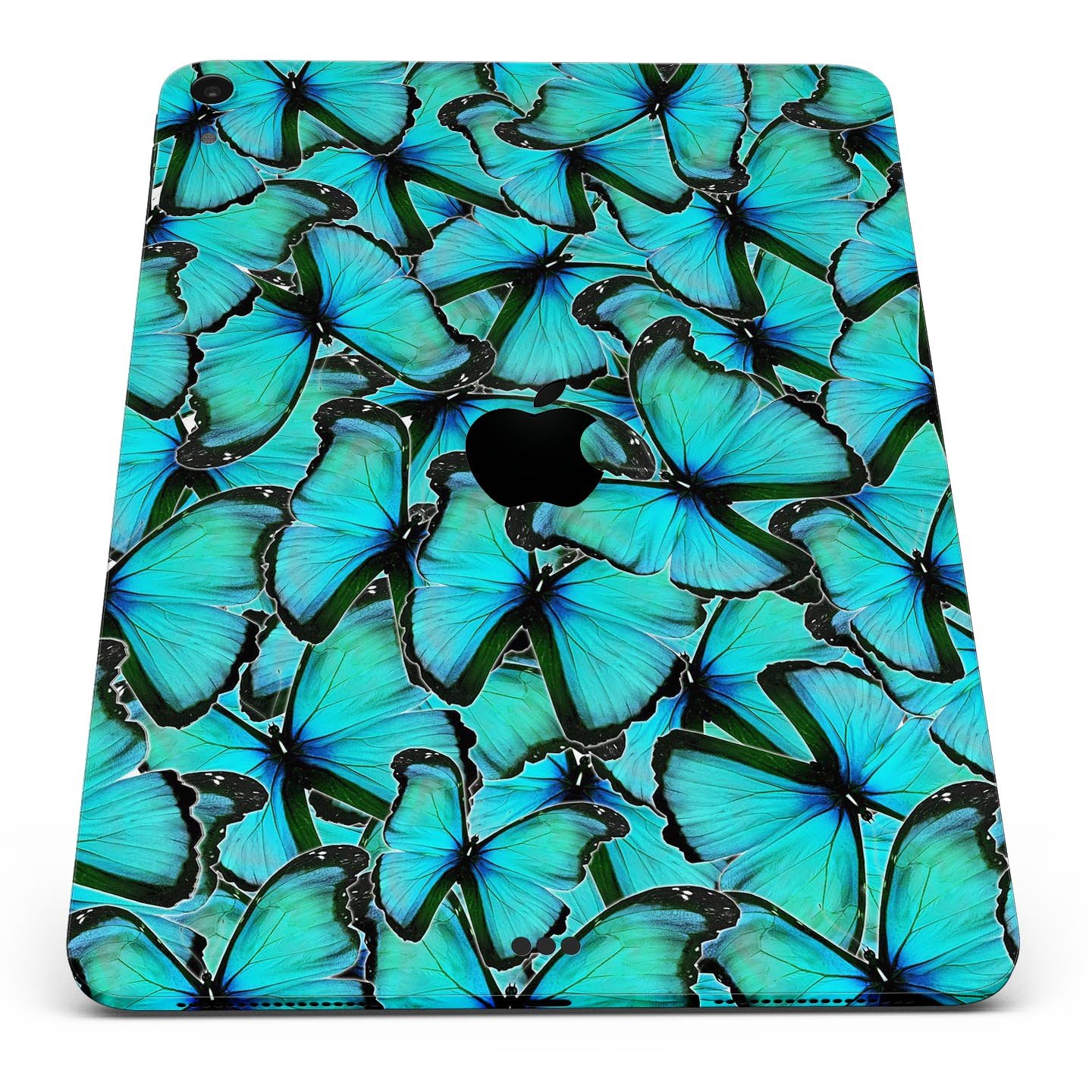 Turquoise Butterfly Bundle skin decal for Apple iPad, showcasing vibrant butterfly design and premium finish.