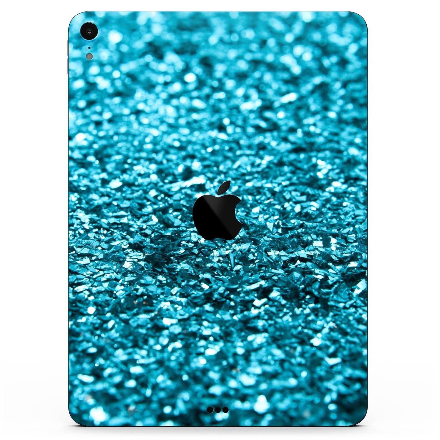 Turquoise Glimmer Full Body Skin Decal for Apple iPad Pro 12.9", showcasing vibrant turquoise design and premium 3M material.