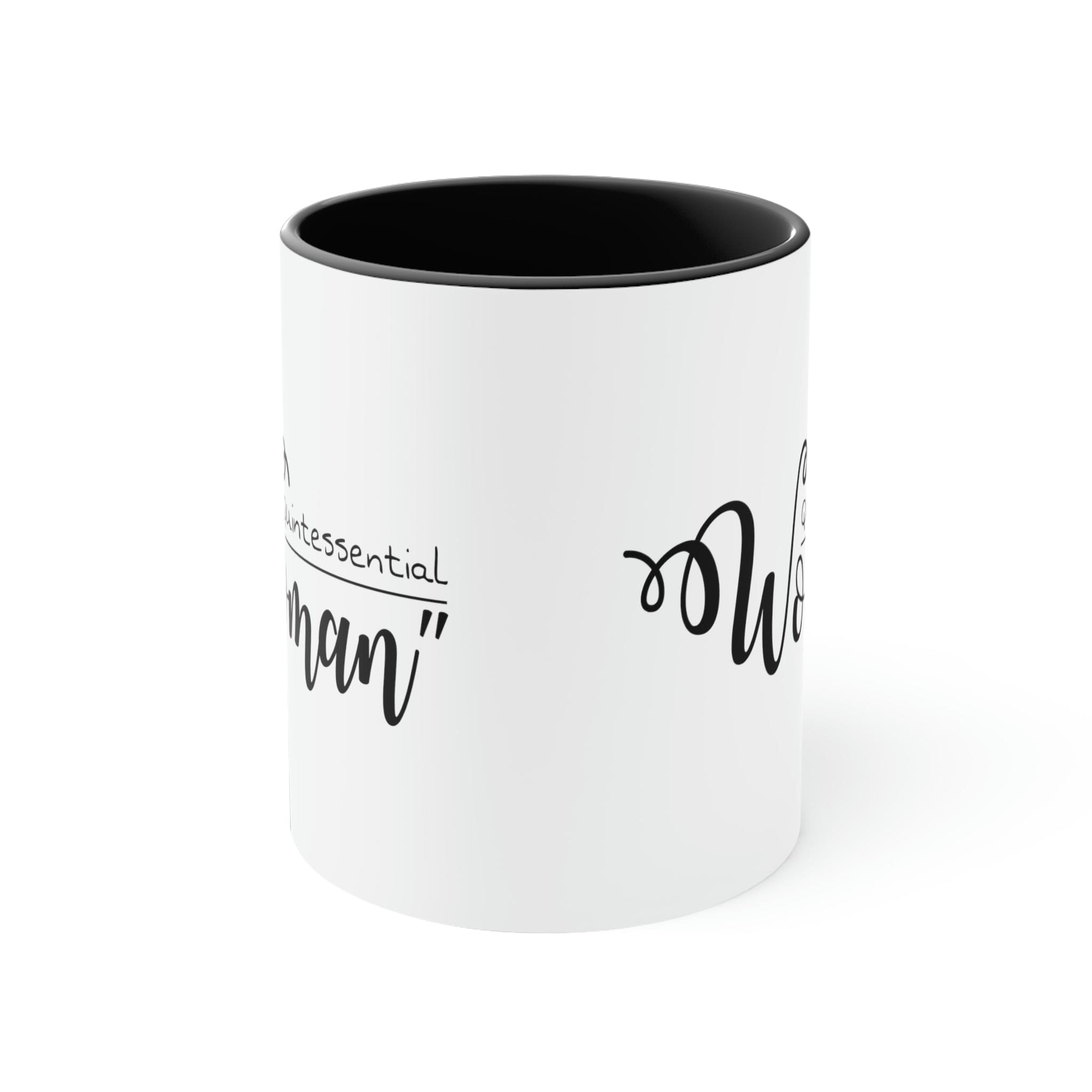 Two-tone Accent Ceramic Mug with a white exterior and colored interior, featuring a comfortable C-handle for easy gripping.