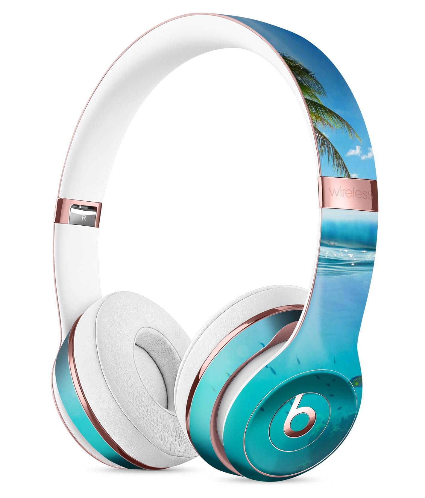 Underwater Reef Full-Body Skin Kit for Beats by Dre Solo 3, showcasing vibrant colors and a sleek design.