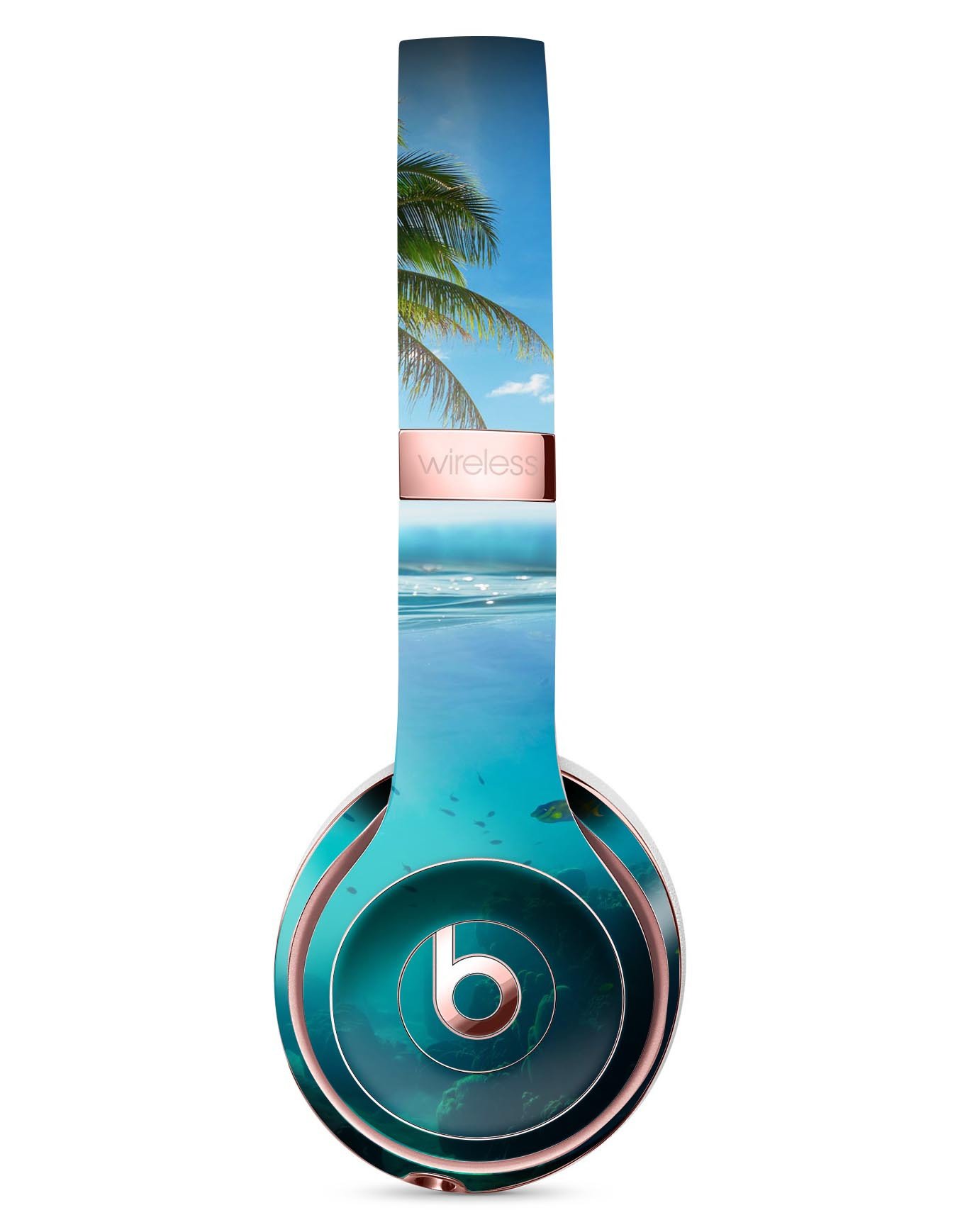 Underwater Reef Full-Body Skin Kit for Beats by Dre Solo 3, showcasing vibrant colors and a sleek design.