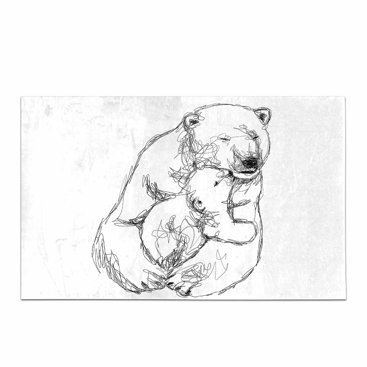 Uniquely You Bath Mat featuring a Mama Bear design, measuring 20" x 32", with plush texture and anti-skid backing.