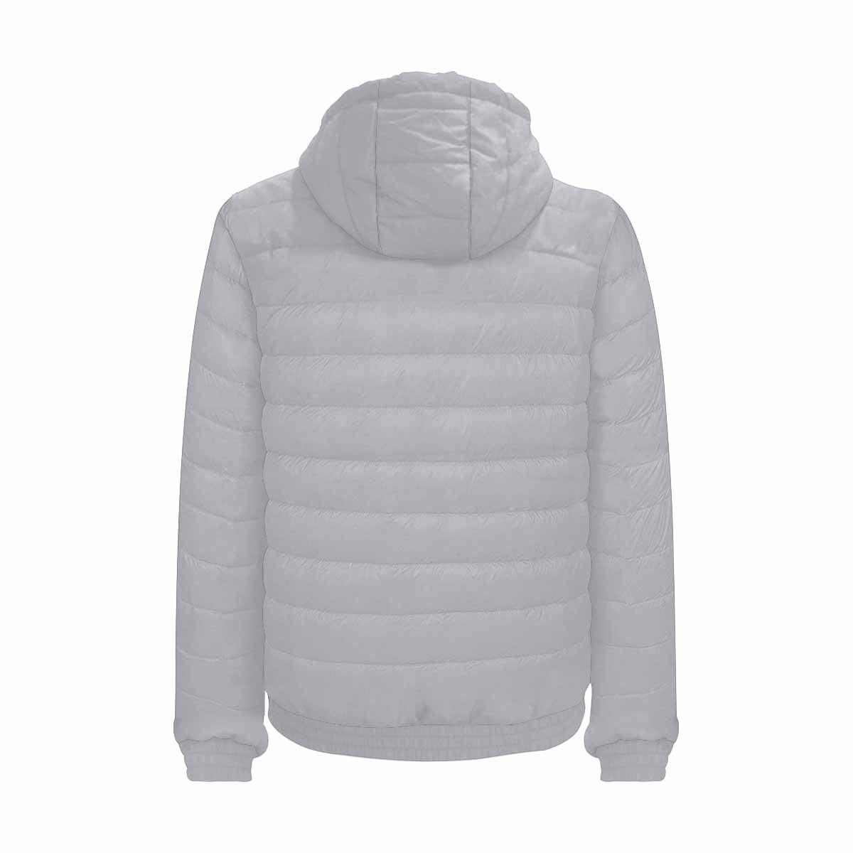 Uniquely You Slate Gray Men's Hooded Bomber Jacket featuring a quilted design, zipper closure, and elastic cuffs, ideal for stylish warmth.