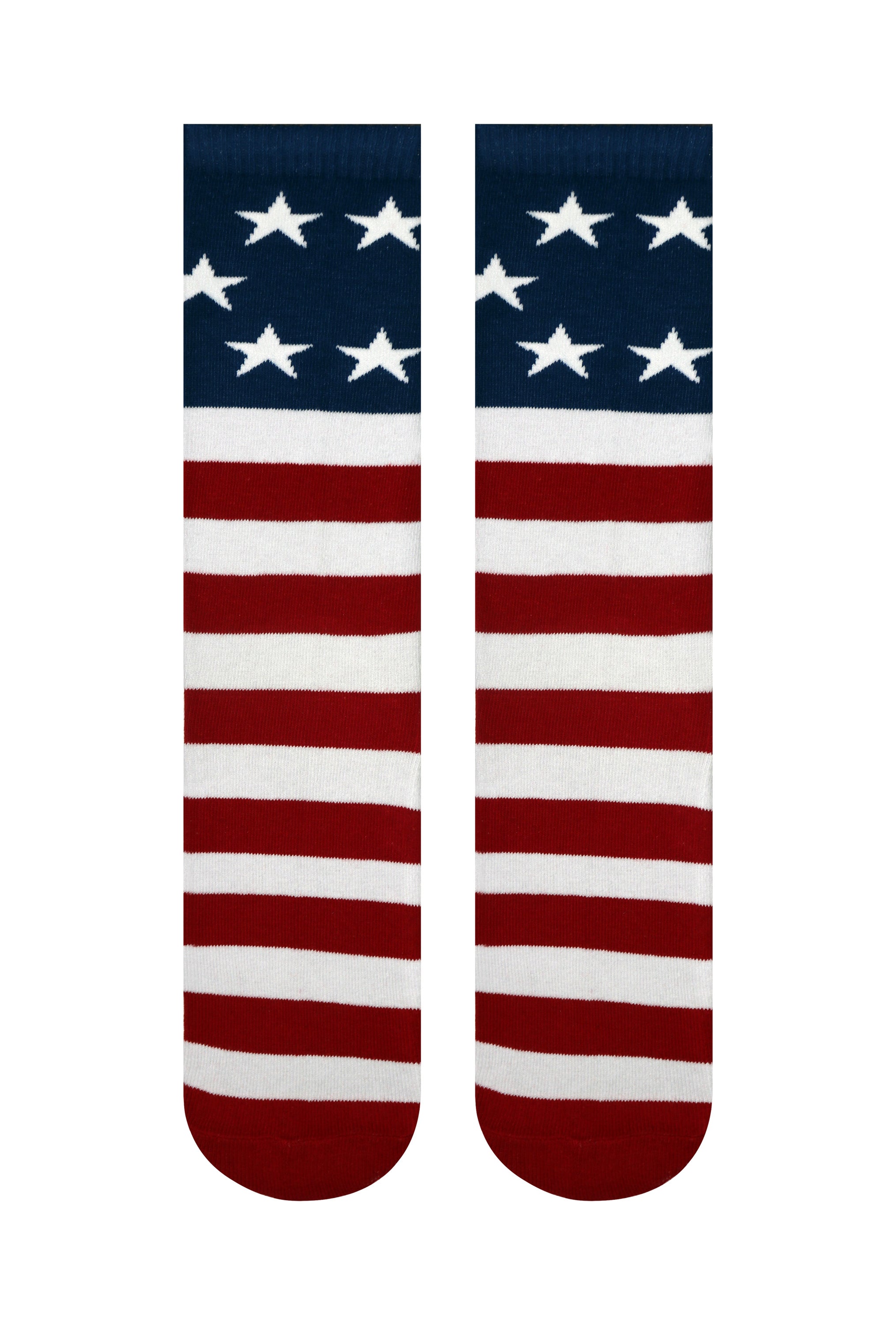 USA Crew Socks featuring stars and stripes design, showcasing American patriotism and quality craftsmanship.