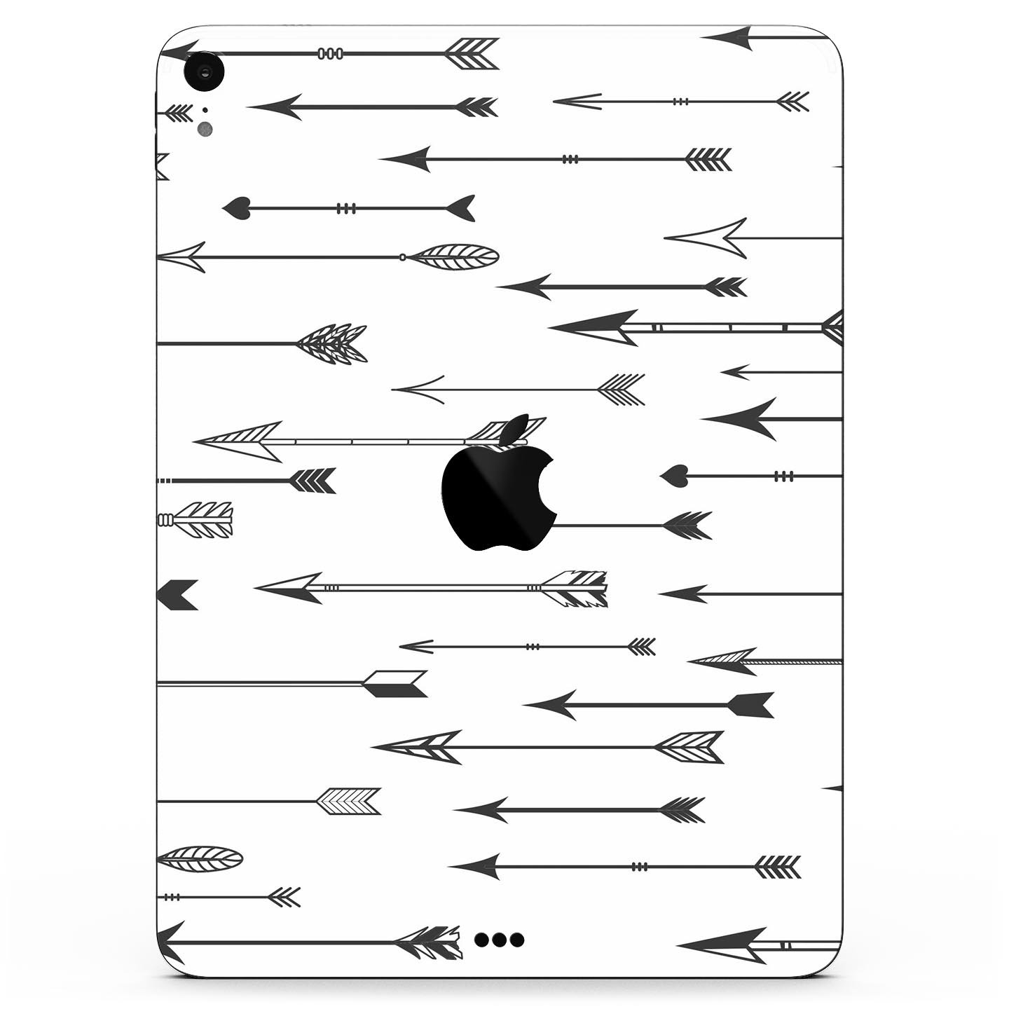 Vector Black Arrows full body skin decal for Apple iPad Pro, showcasing a sleek design and premium 3M material.