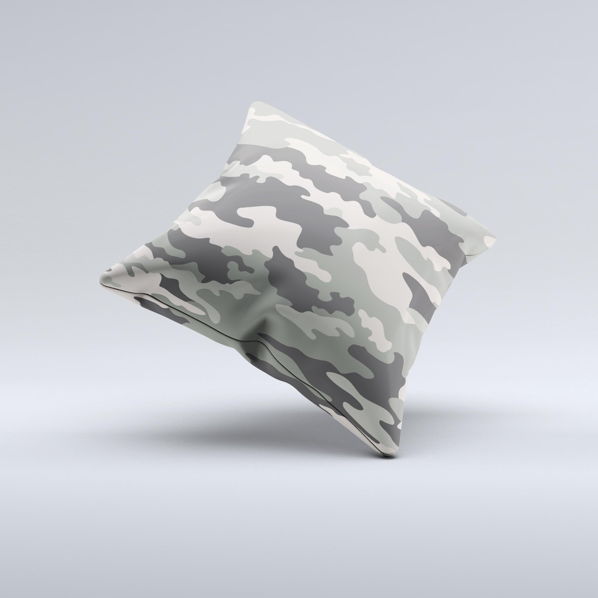 Vector Camouflage Pattern Ink-Fuzed Decorative Throw Pillow showcasing a unique camouflage design with high-quality fabric and craftsmanship.