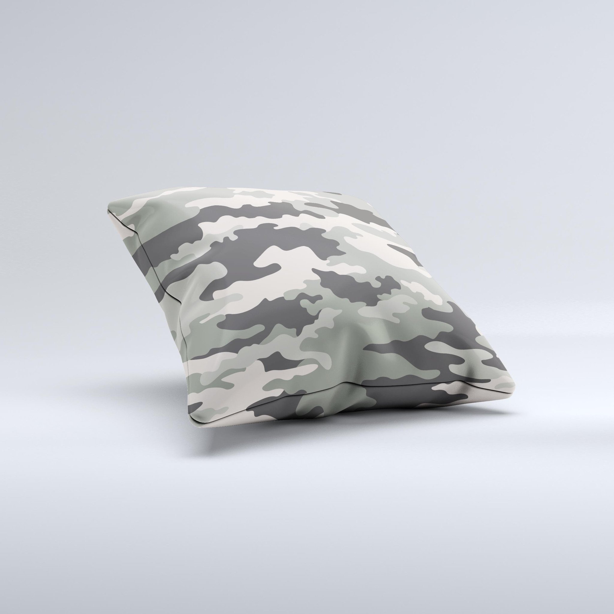 Vector Camouflage Pattern Ink-Fuzed Decorative Throw Pillow showcasing a unique camouflage design with high-quality fabric and craftsmanship.