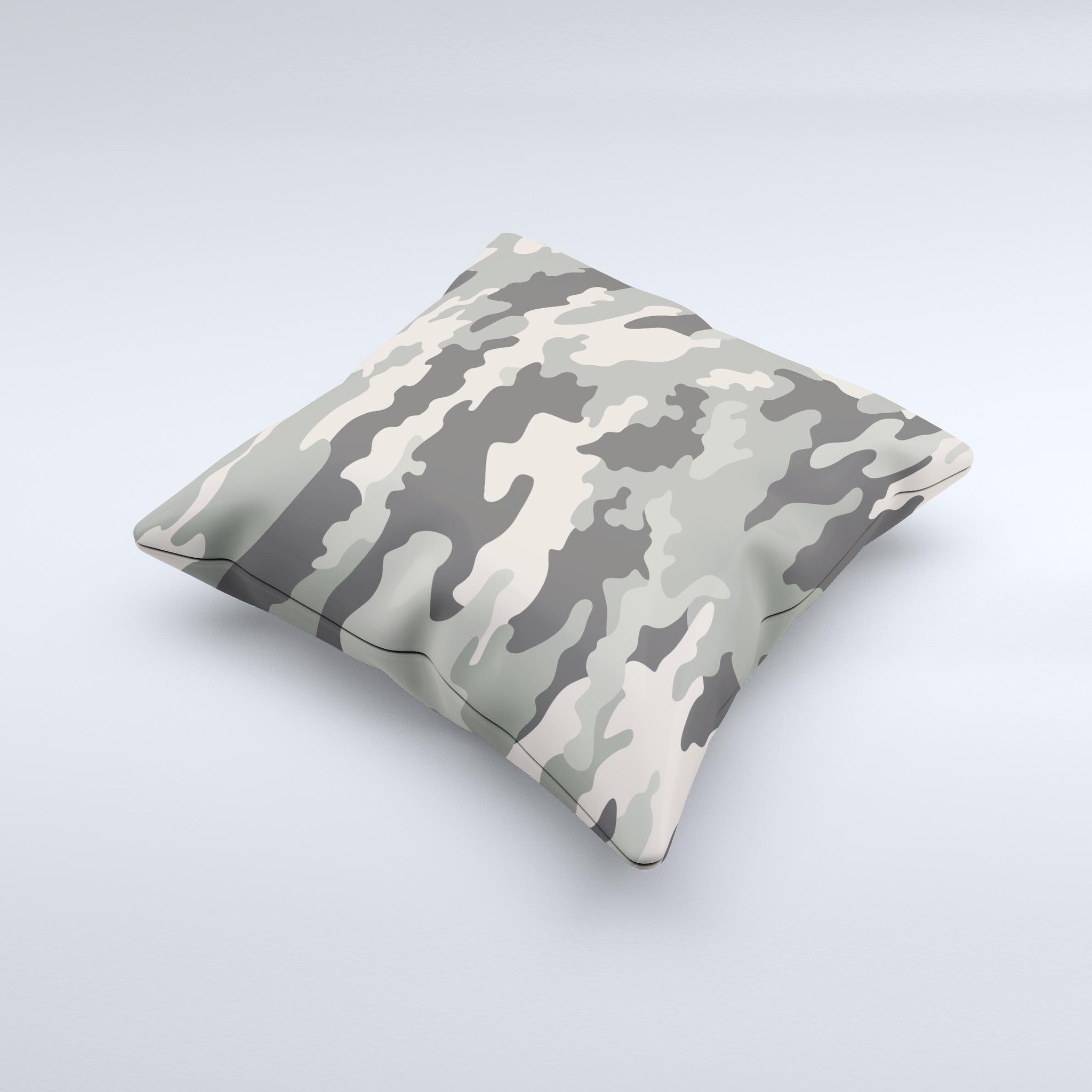 Vector Camouflage Pattern Ink-Fuzed Decorative Throw Pillow showcasing a unique camouflage design with high-quality fabric and craftsmanship.