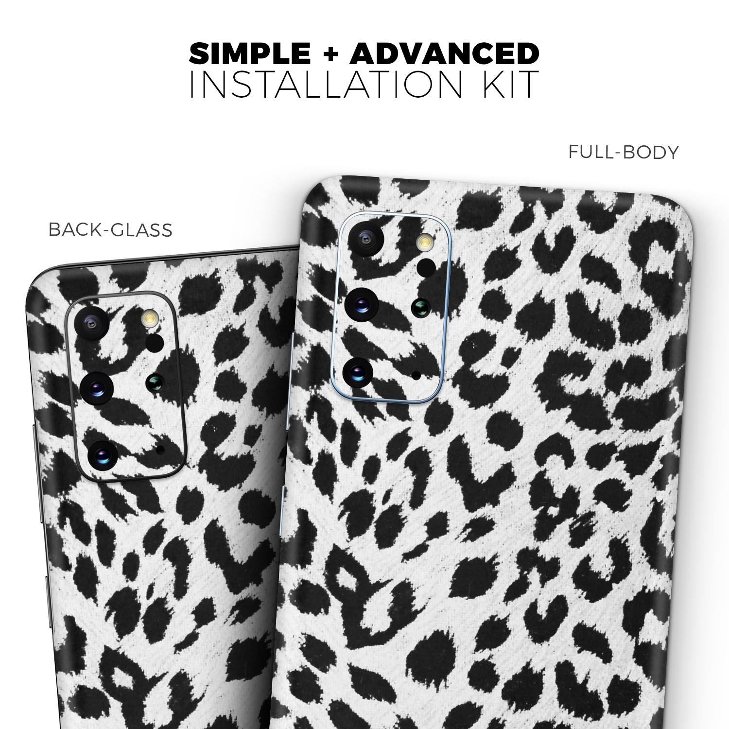 Vector Leopard Animal Print Skin-Kit for Samsung Galaxy S-Series, showcasing a stylish design with a premium vinyl finish.