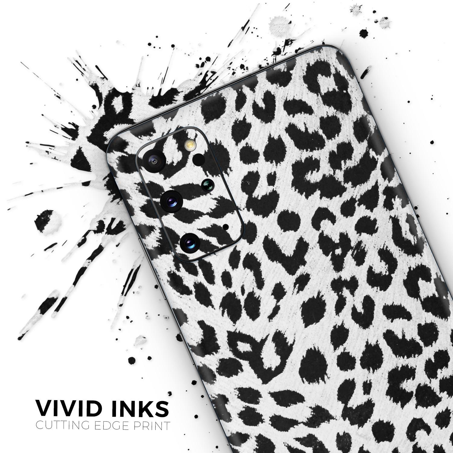 Vector Leopard Animal Print Skin-Kit for Samsung Galaxy S-Series, showcasing a stylish design with a premium vinyl finish.