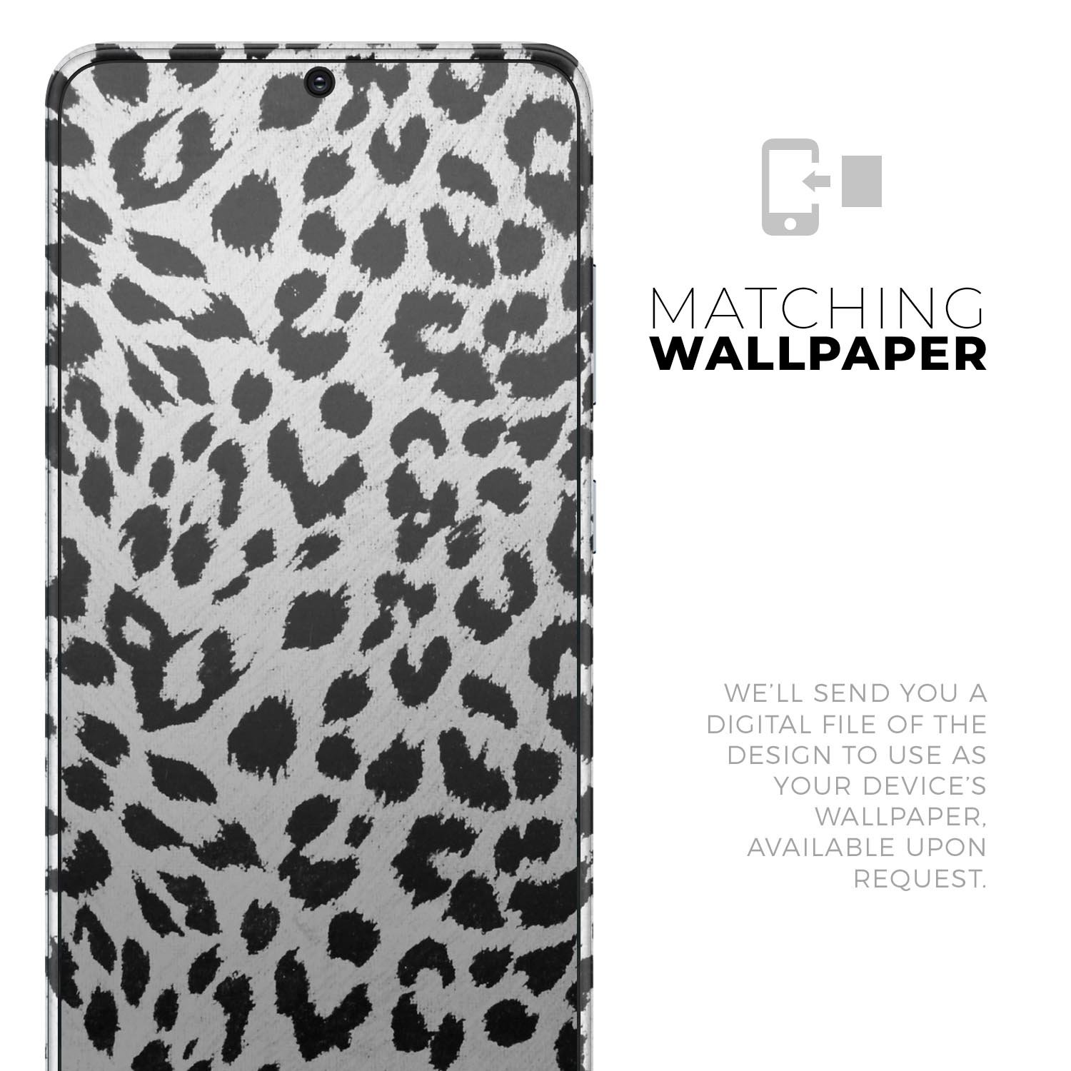 Vector Leopard Animal Print Skin-Kit for Samsung Galaxy S-Series, showcasing a stylish design with a premium vinyl finish.