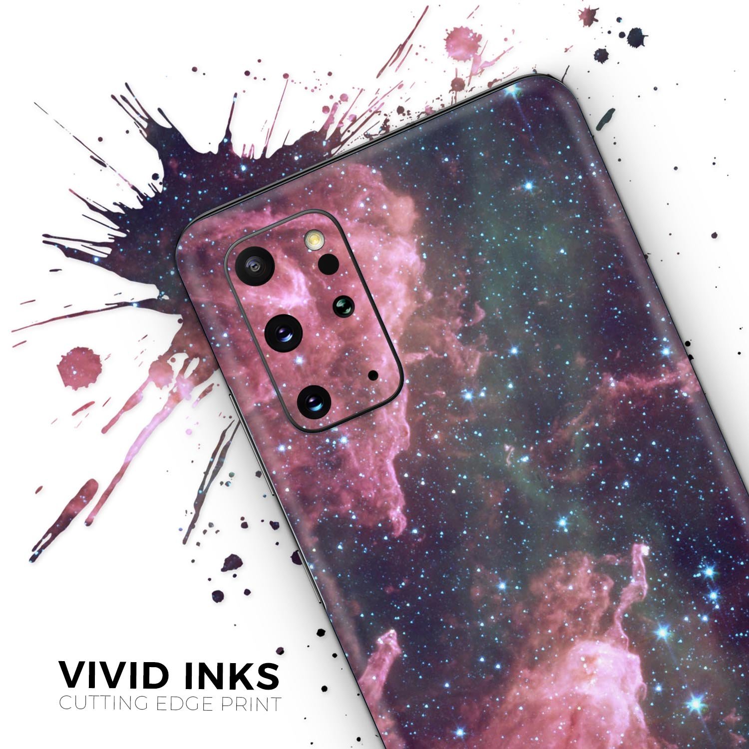 Vibrant Deep Space Skin-Kit for Samsung Galaxy S20, showcasing its sleek design and premium finish.