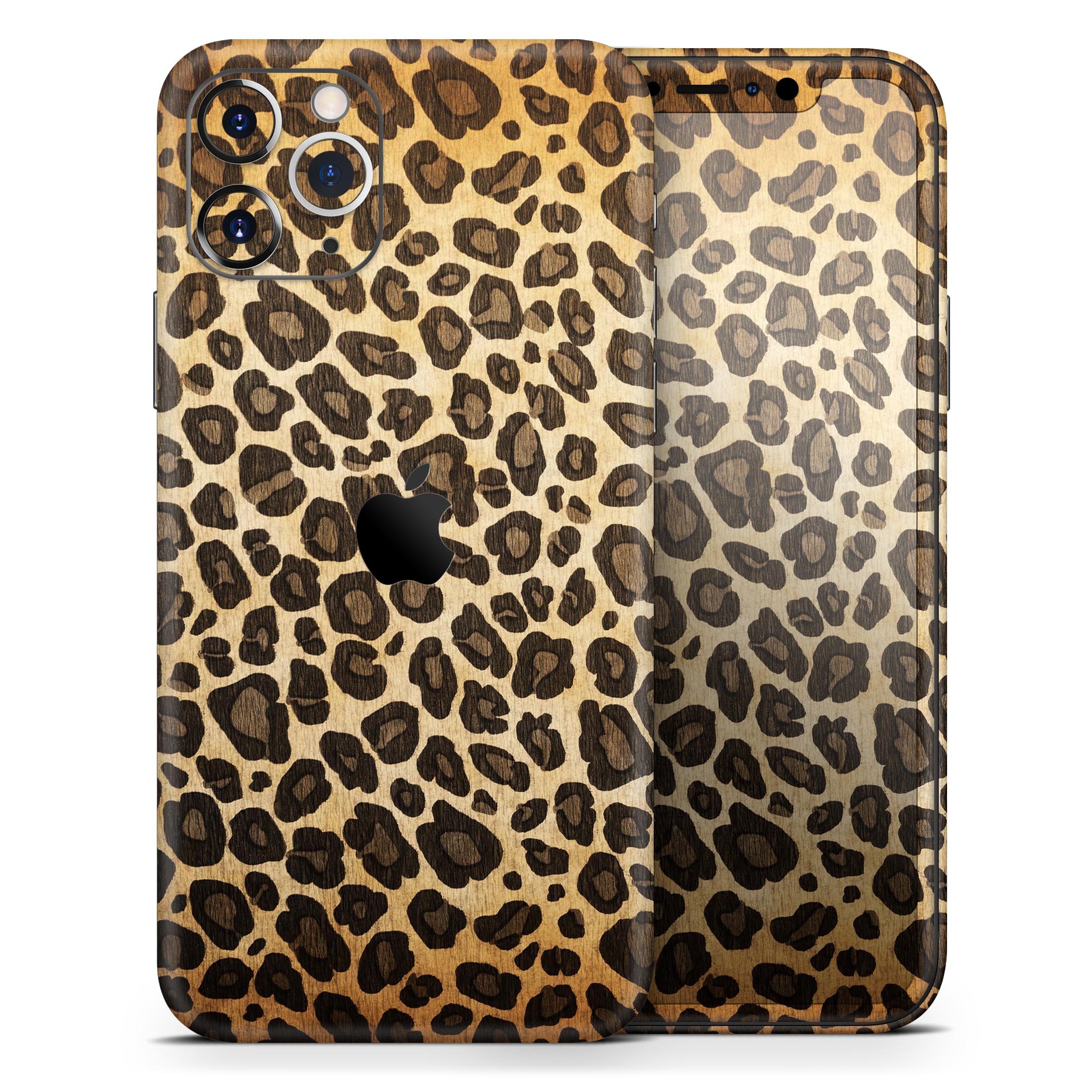 Vibrant leopard print skin for Apple iPhone, showcasing a stylish design and premium quality finish.