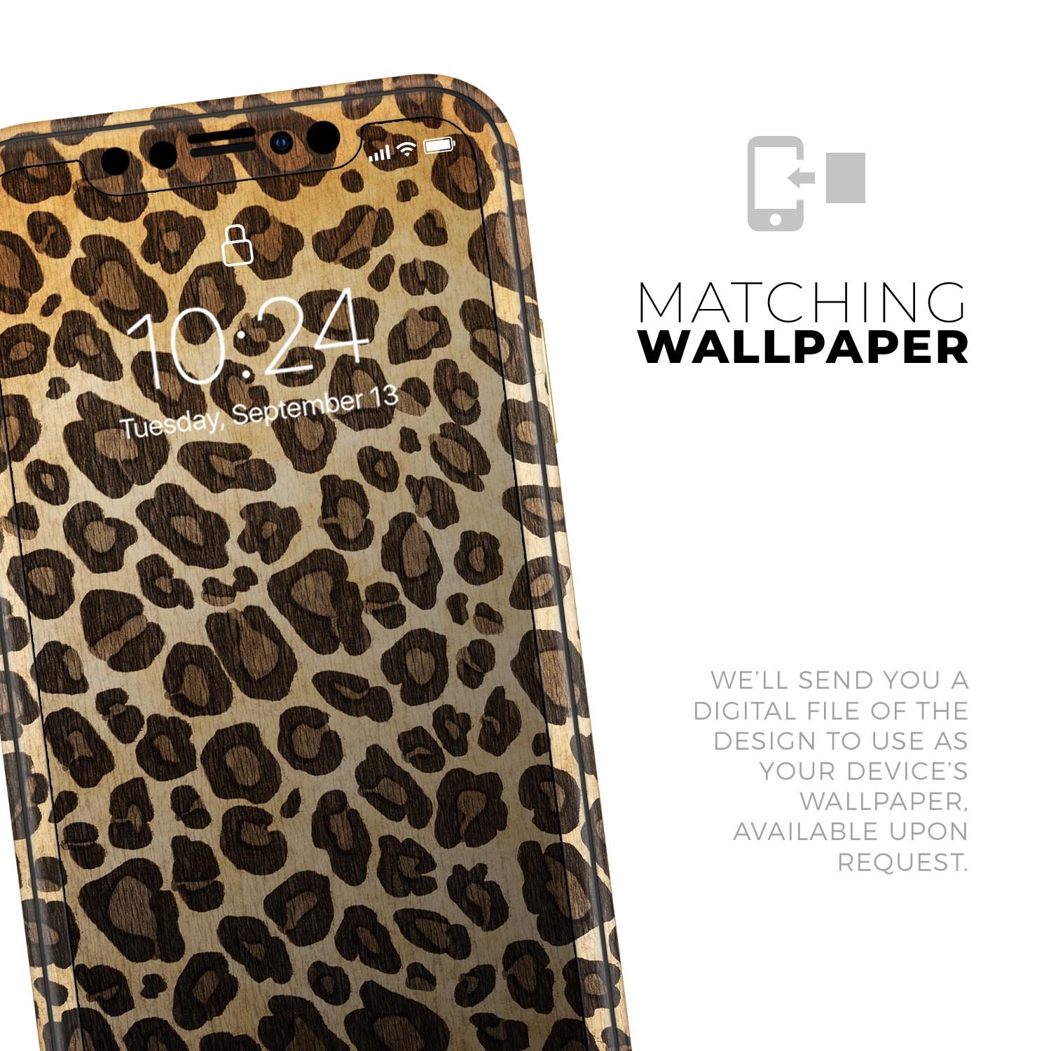 Vibrant leopard print skin for Apple iPhone, showcasing a stylish design and premium quality finish.