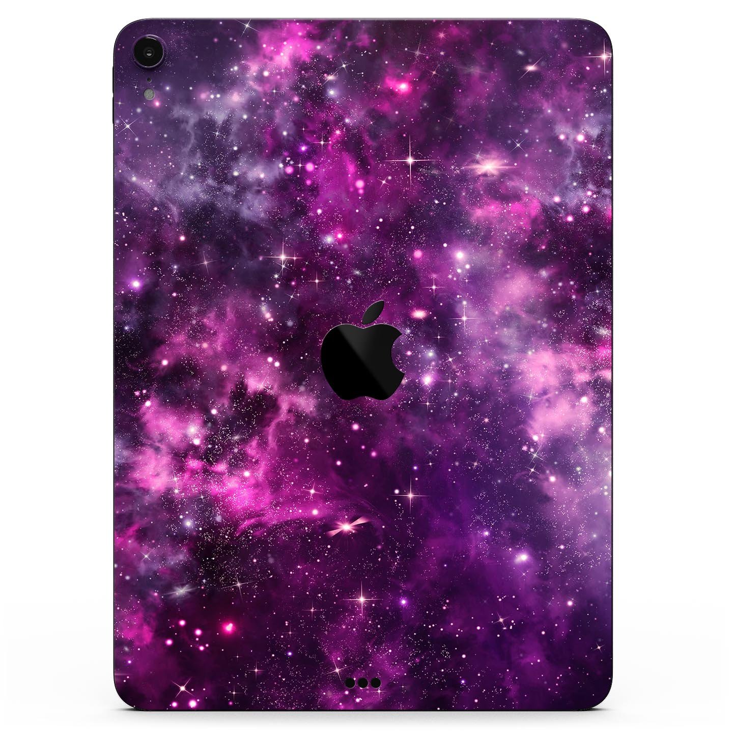 Vibrant Purple Deep Space skin decal for Apple iPad, showcasing a cosmic design with deep purple hues and a glossy finish.