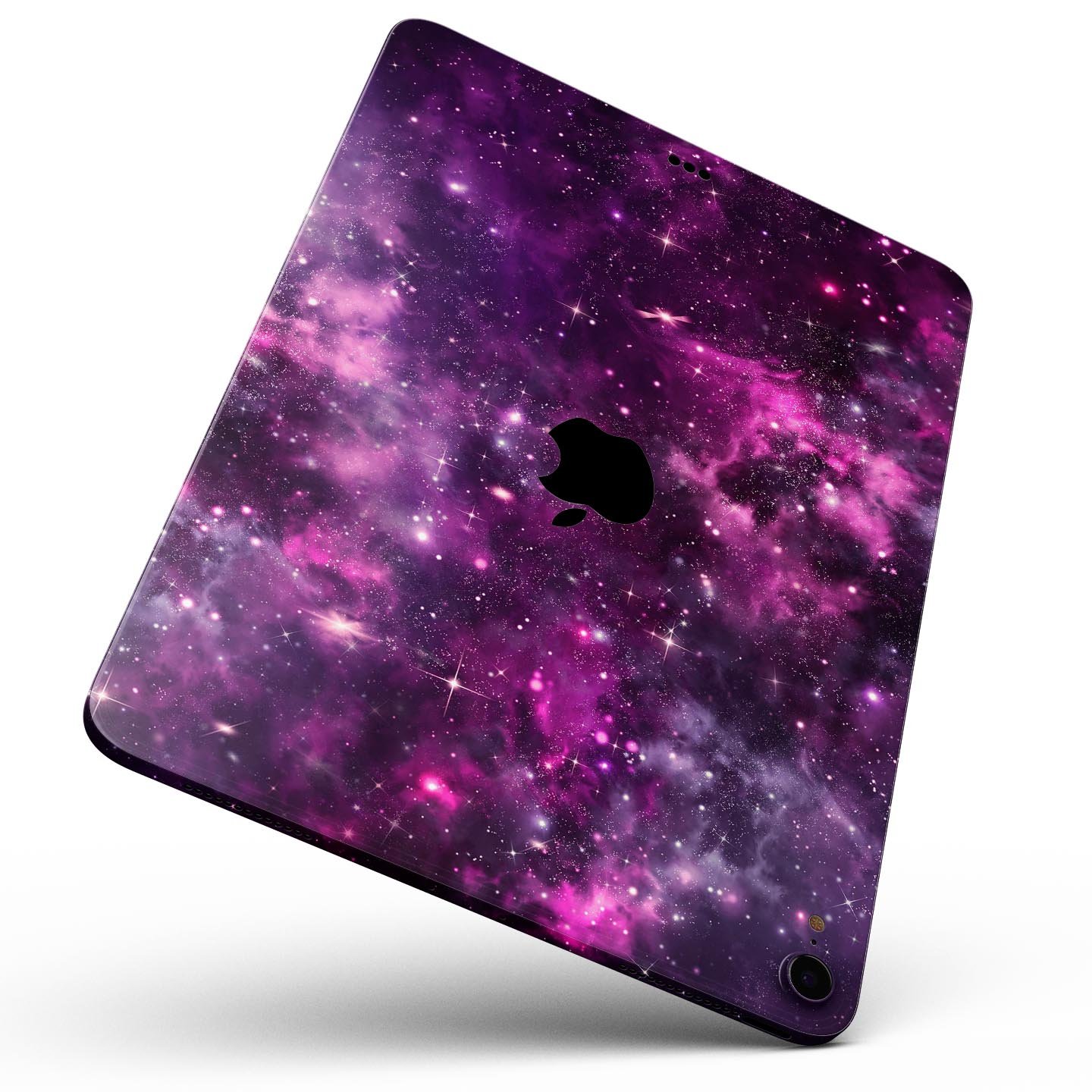 Vibrant Purple Deep Space skin decal for Apple iPad, showcasing a cosmic design with deep purple hues and a glossy finish.