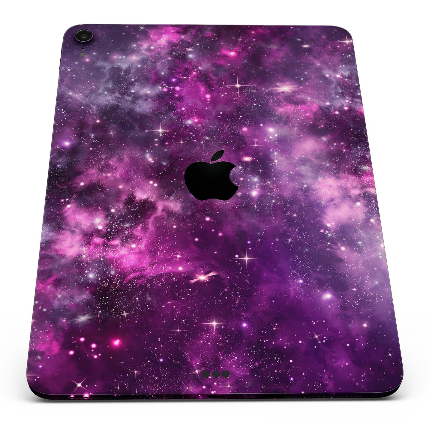 Vibrant Purple Deep Space skin decal for Apple iPad, showcasing a cosmic design with deep purple hues and a glossy finish.