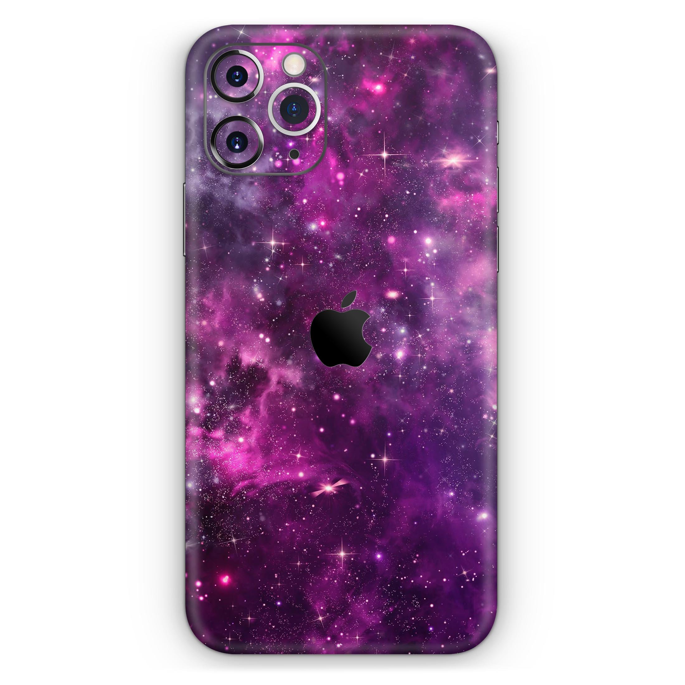 Vibrant Purple Deep Space Skin-Kit for Apple iPhone, showcasing a sleek design and premium finish.