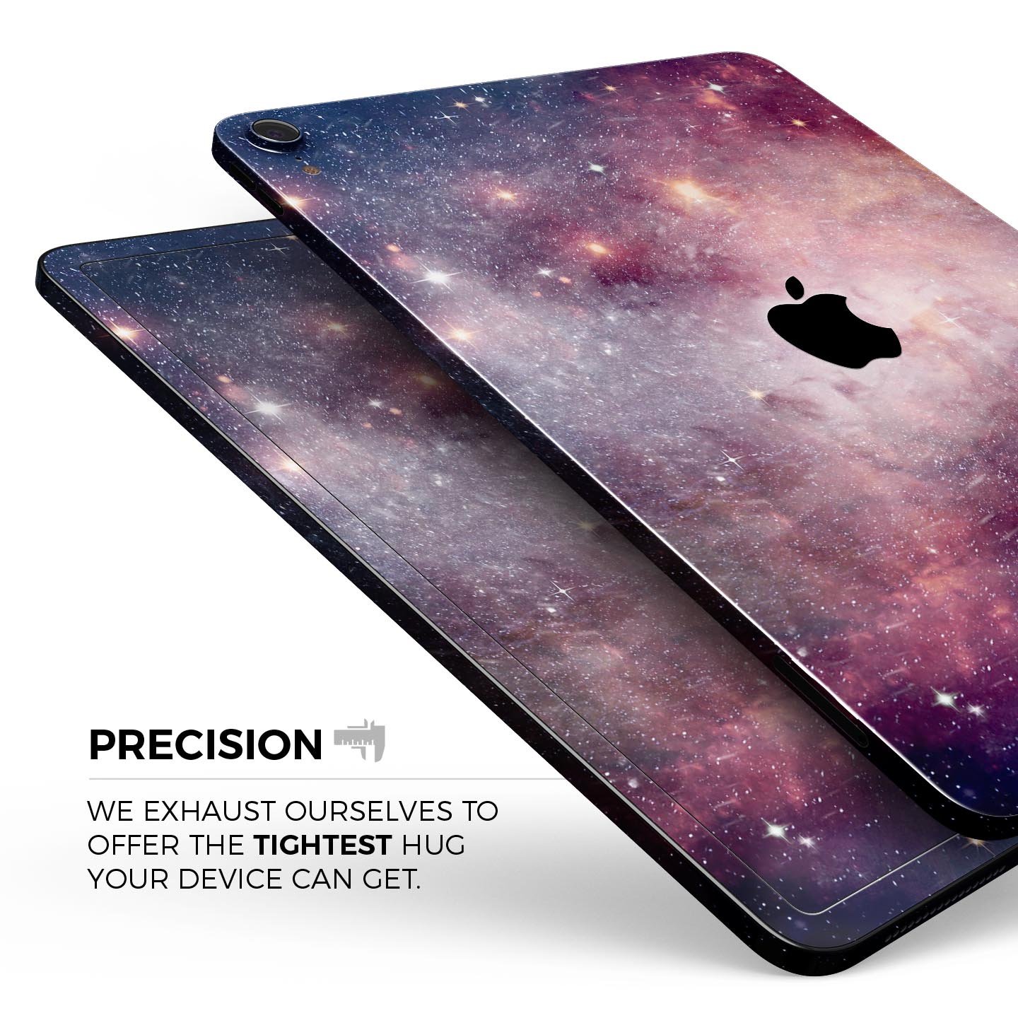 Vibrant Space Full Body Skin Decal for Apple iPad Pro 12.9", showcasing its colorful design and premium 3M material.