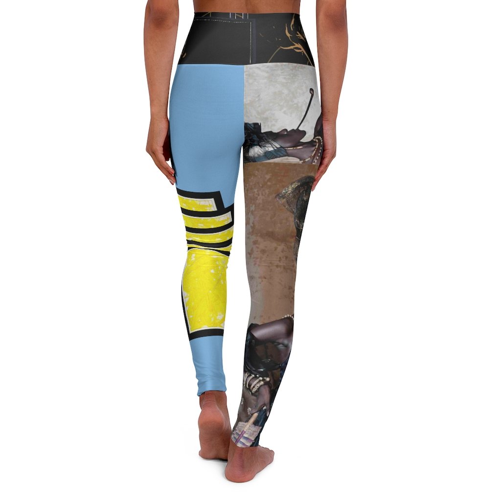 Villa Blue Yoga Legging in a stylish skinny fit, made from durable polyester with color-matched seams.