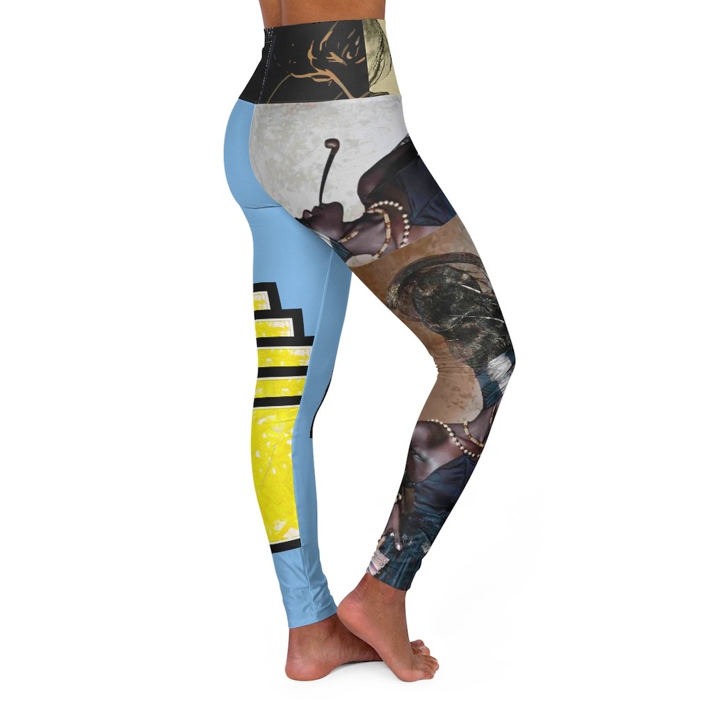 Villa Blue Yoga Legging in a stylish skinny fit, made from durable polyester with color-matched seams.