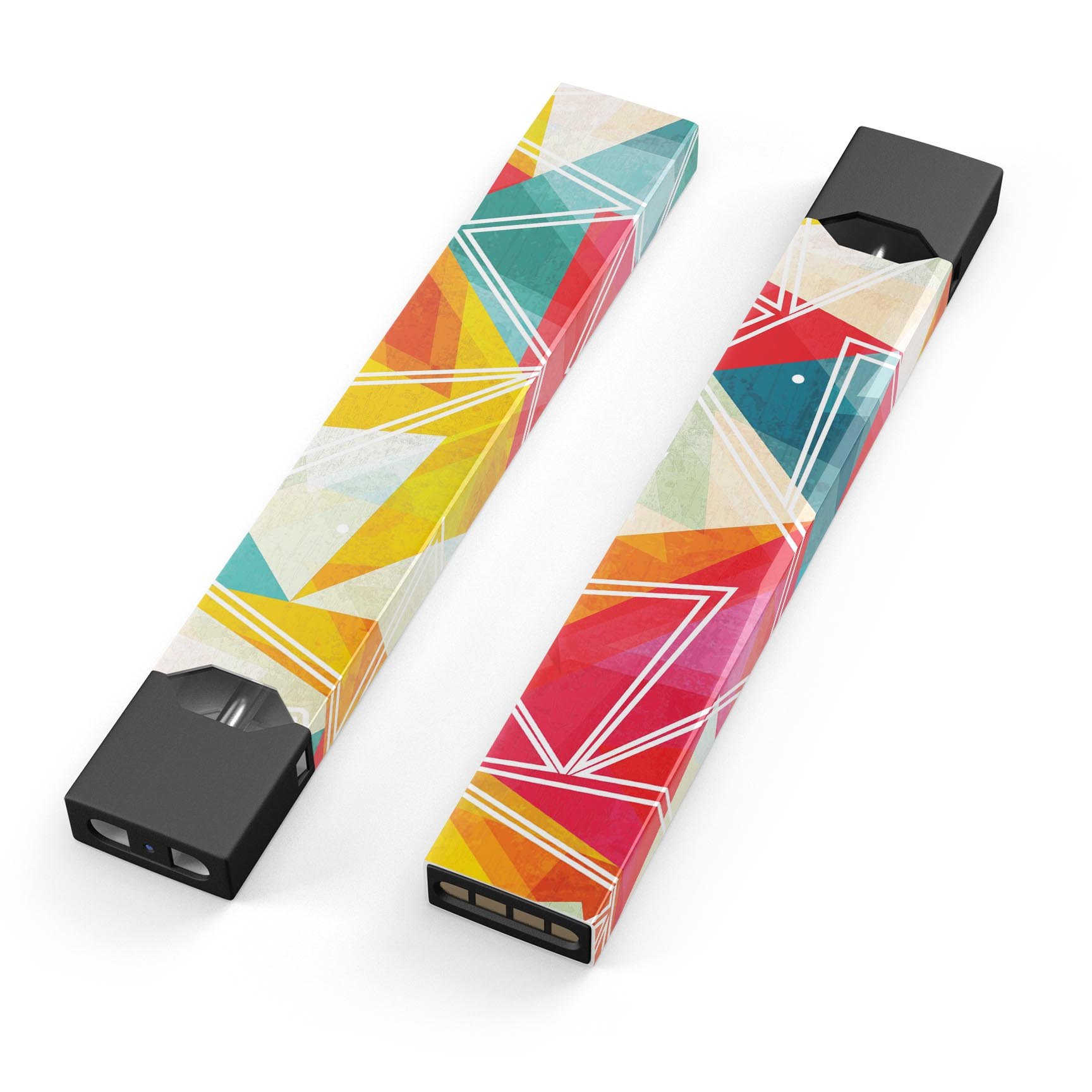 Vintage Retro Overlap skin-wrap sticker designed for JUUL vaping device, showcasing a stylish and protective design.