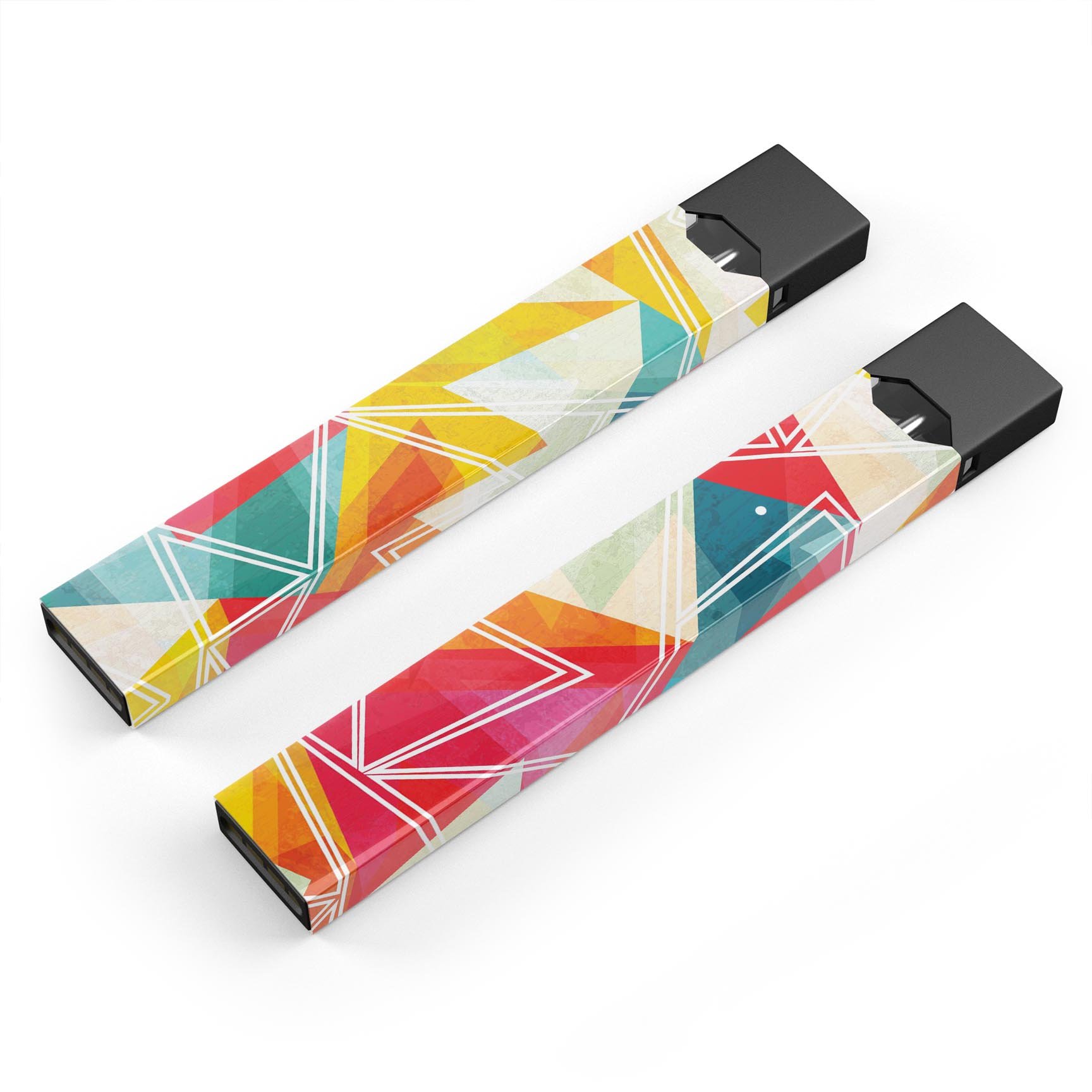 Vintage Retro Overlap skin-wrap sticker designed for JUUL vaping device, showcasing a stylish and protective design.