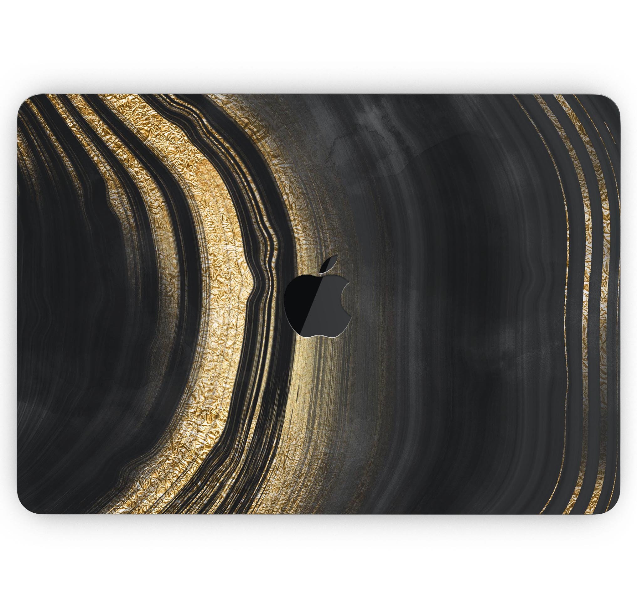 Vivid Agate Vein Slice Skin Decal Wrap Kit for MacBook, showcasing a colorful and stylish design.