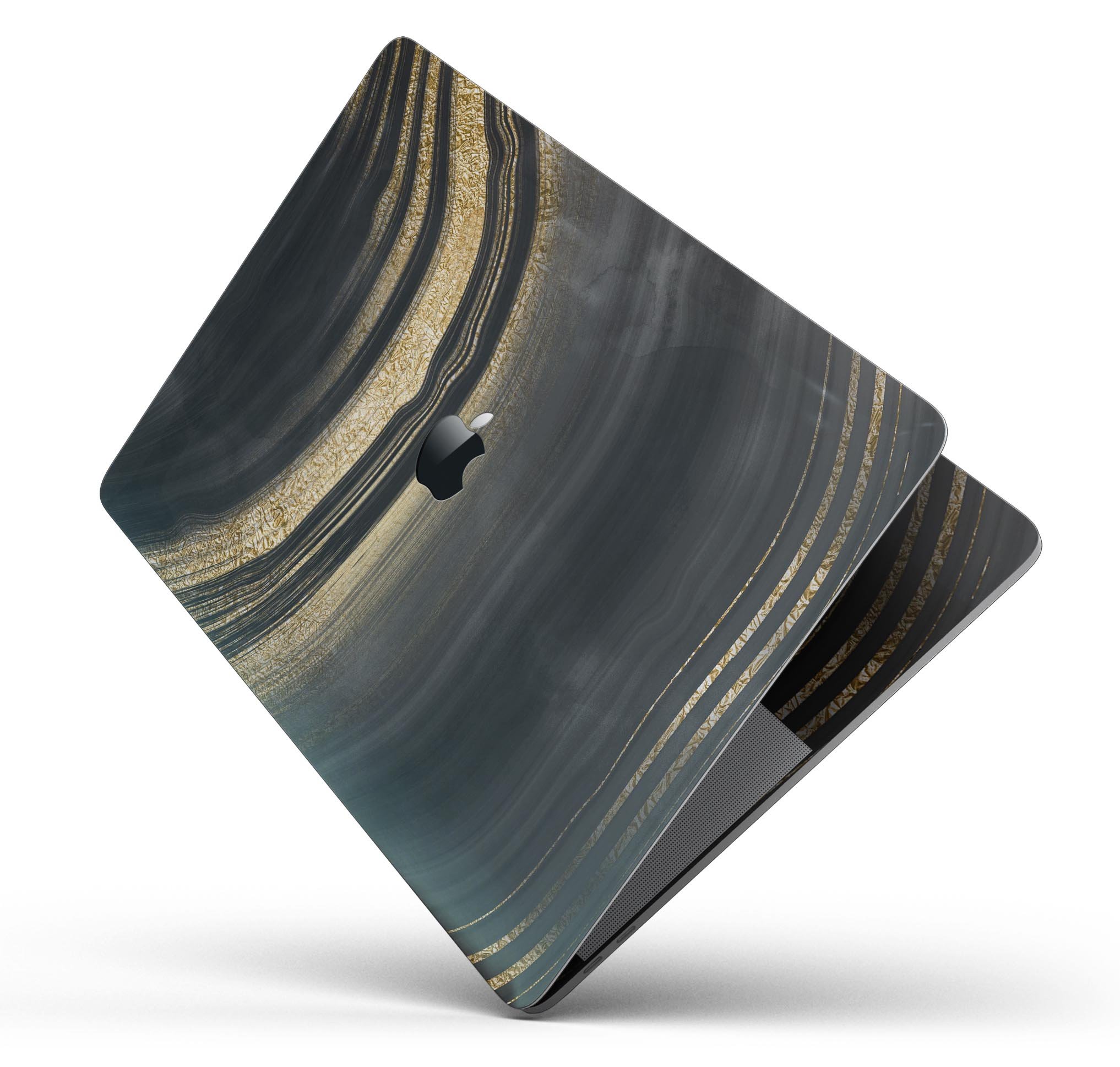 Vivid Agate Vein Slice Skin Decal Wrap Kit for MacBook, showcasing a colorful and stylish design.