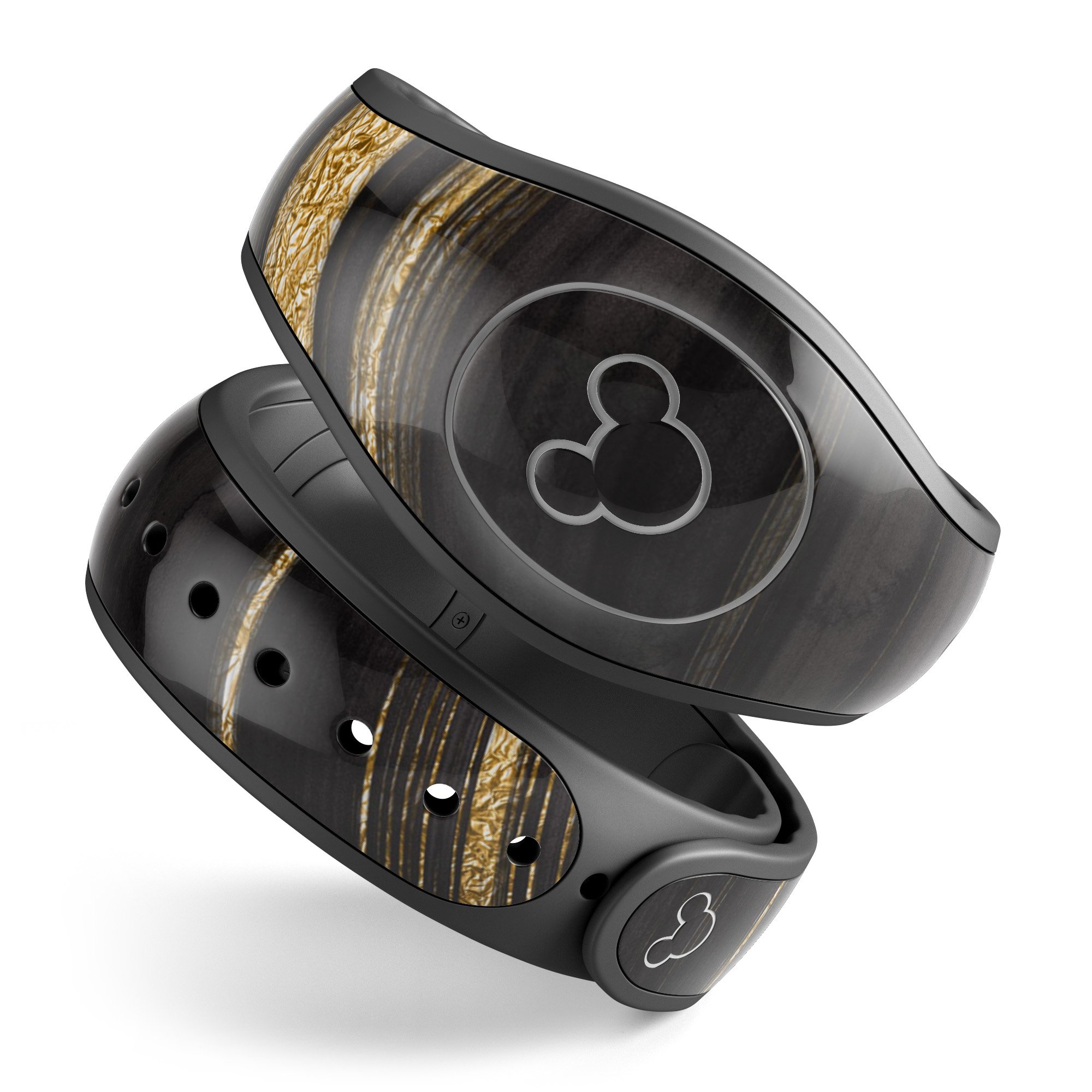 Vivid Agate Vein Slice Foiled V9 skin decal wrap kit for Disney Magic Band, showcasing its unique design and premium quality.