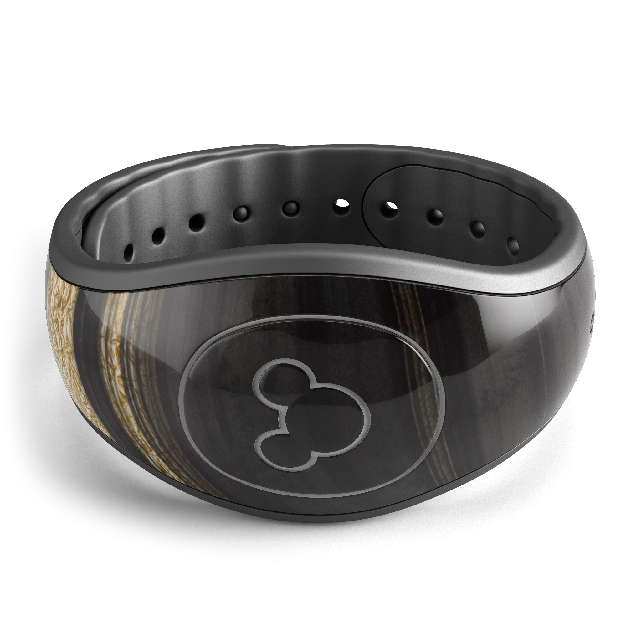 Vivid Agate Vein Slice Foiled V9 skin decal wrap kit for Disney Magic Band, showcasing its unique design and premium quality.