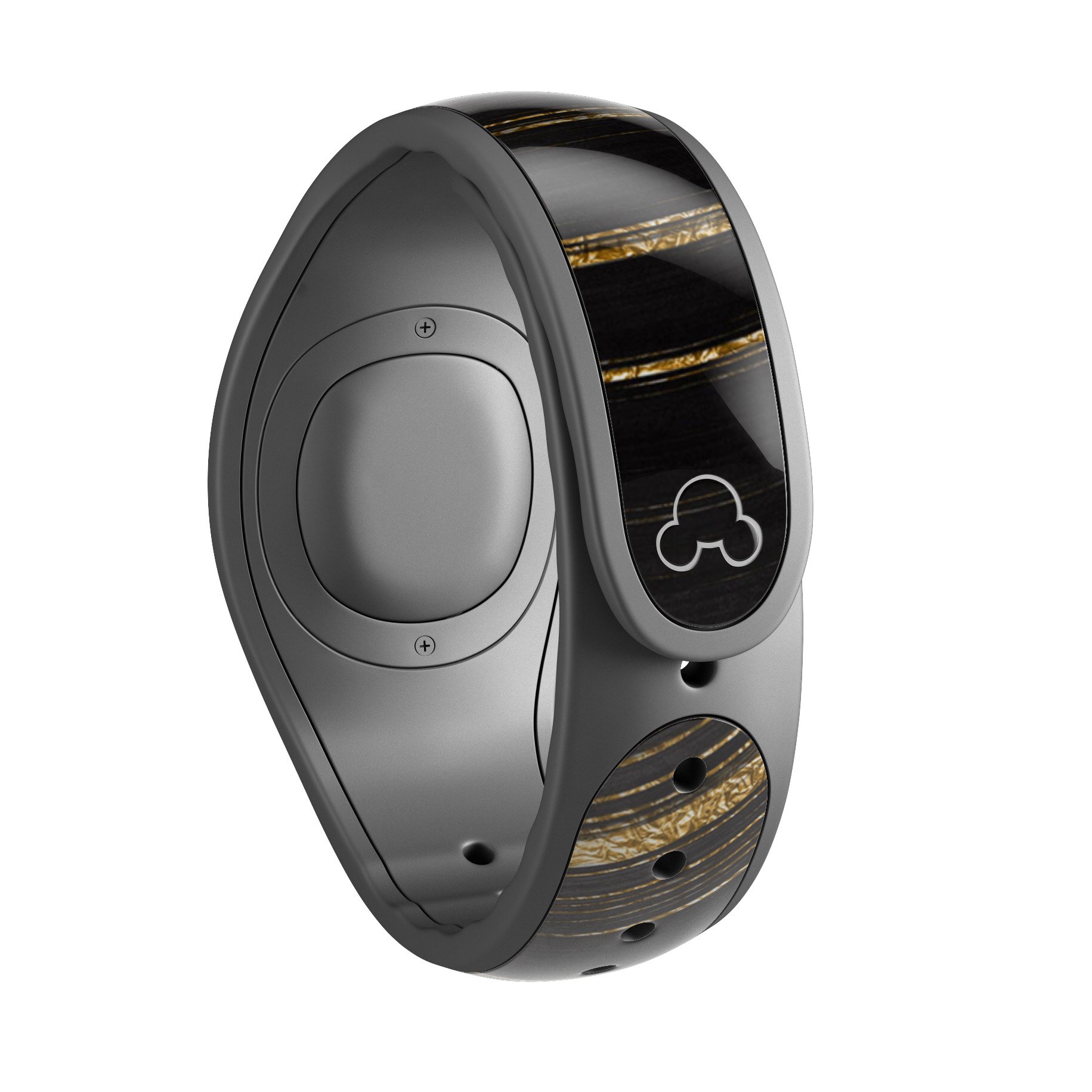 Vivid Agate Vein Slice Foiled V9 skin decal wrap kit for Disney Magic Band, showcasing its unique design and premium quality.