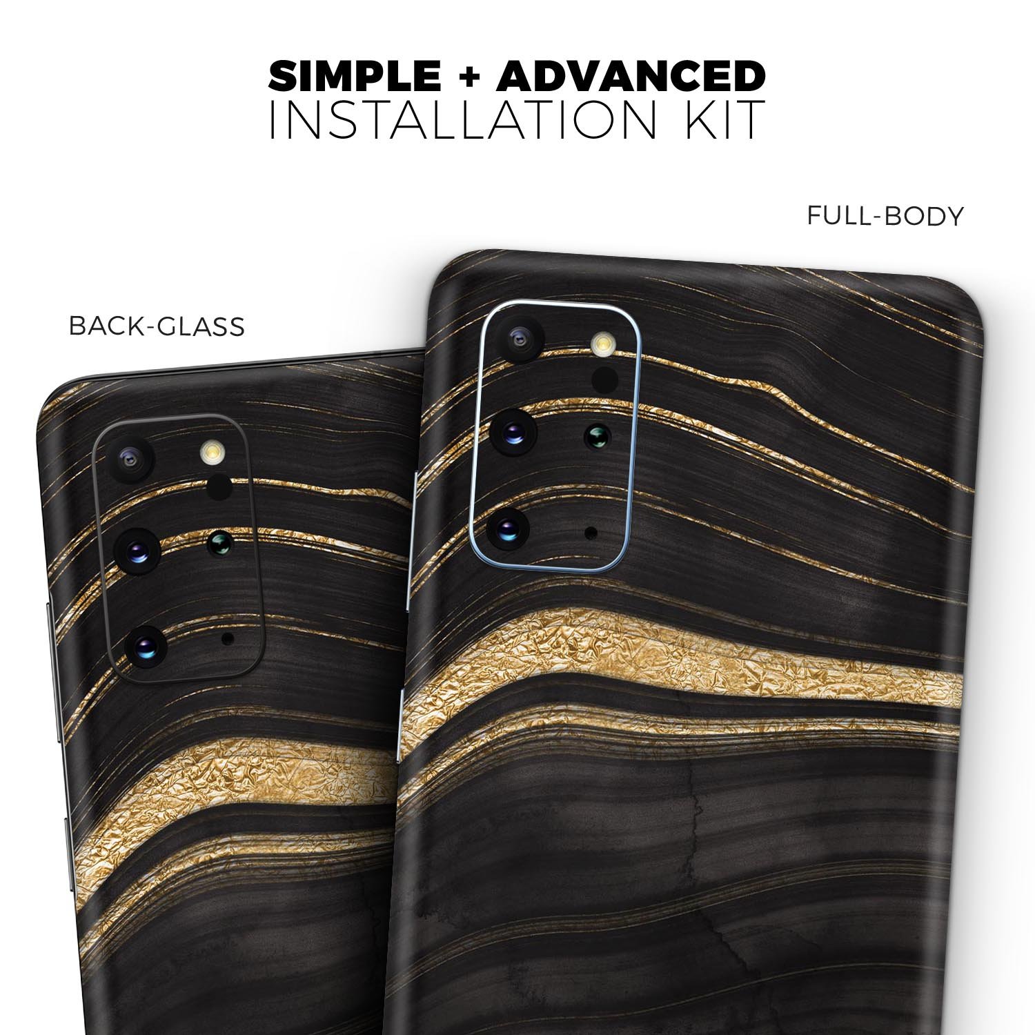 Vivid Agate Vein Slice Foiled V9 skin decal wrap kit for Samsung Galaxy, showcasing a colorful agate design with a soft matte finish.