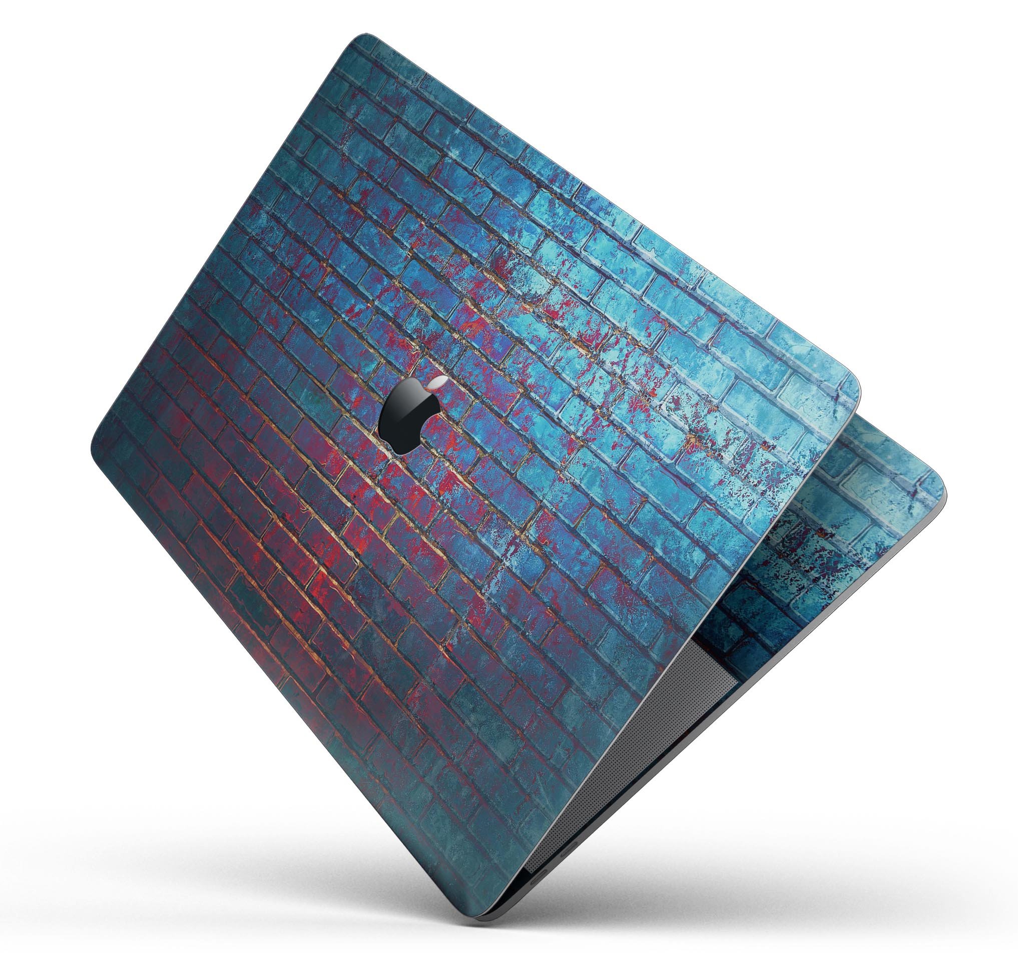 Vivid Blue Brice Alley Skin Decal Wrap Kit for Apple MacBook, showcasing a vibrant blue design with a smooth finish.