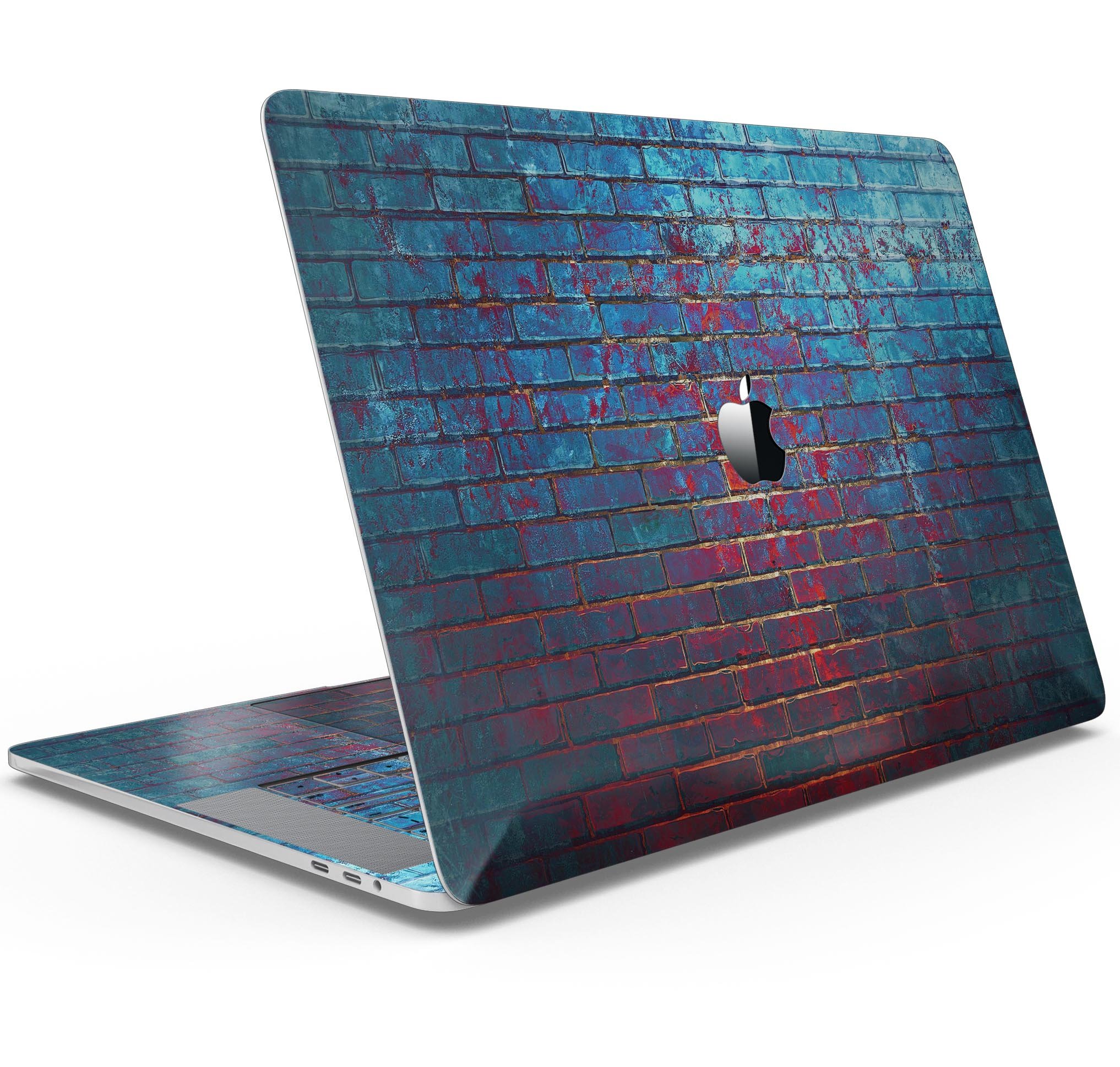 Vivid Blue Brice Alley Skin Decal Wrap Kit for Apple MacBook, showcasing a vibrant blue design with a smooth finish.