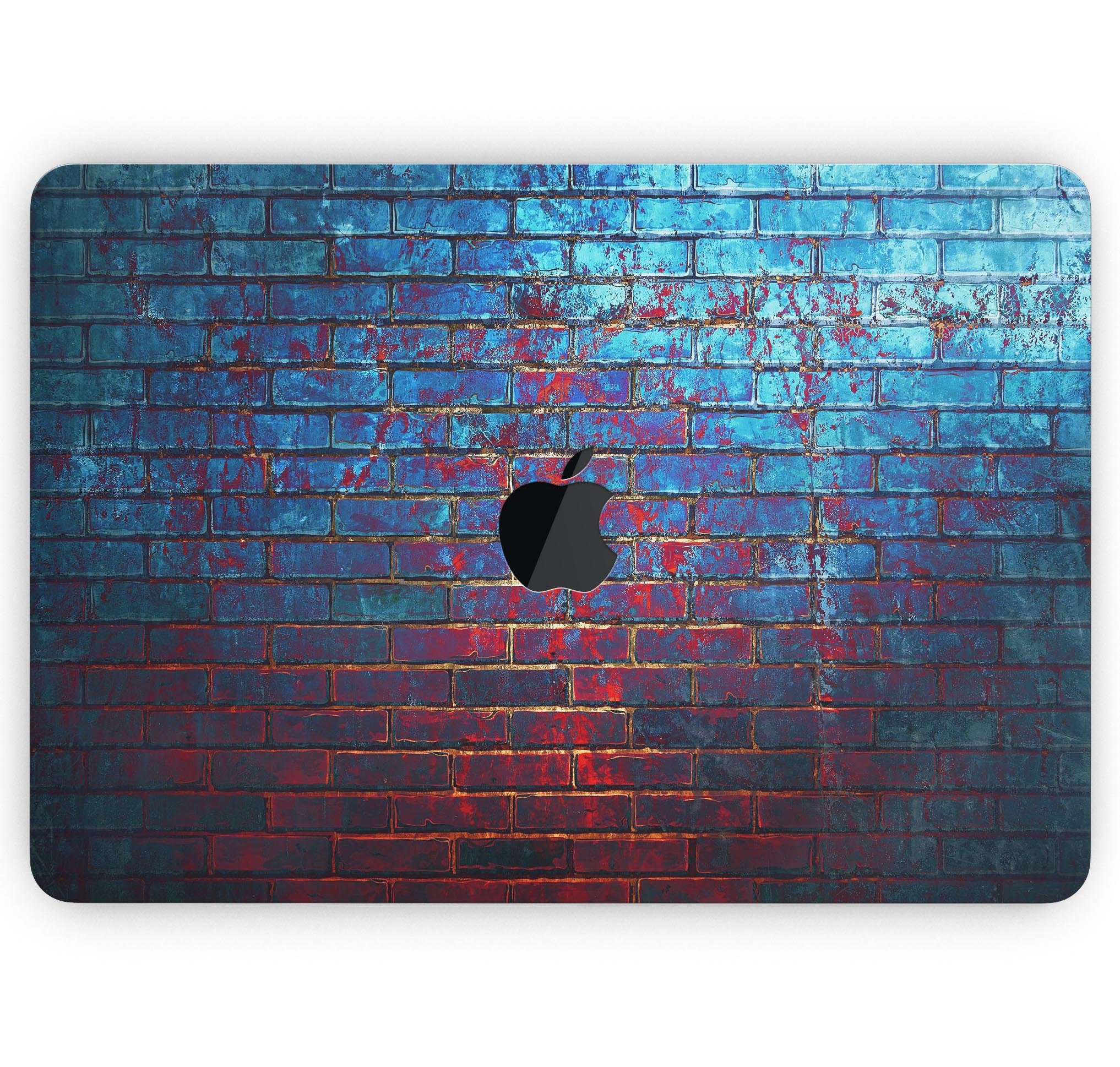 Vivid Blue Brice Alley Skin Decal Wrap Kit for Apple MacBook, showcasing a vibrant blue design with a smooth finish.